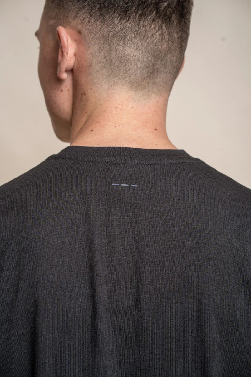 Men's Crew Neck Cotton T-Shirt - BOGART - Black - Image 5