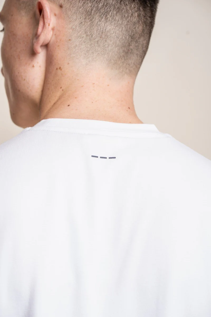 Men's Crew Neck Cotton T-Shirt - BOGART - White - Image 4