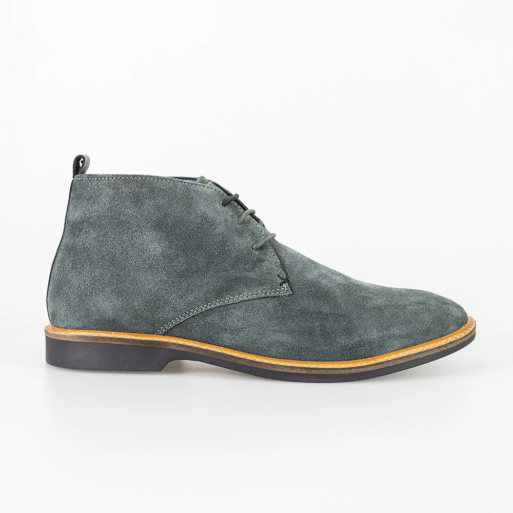 Men's Suede Chukka Boots - SAHARA - Grey - Image 3
