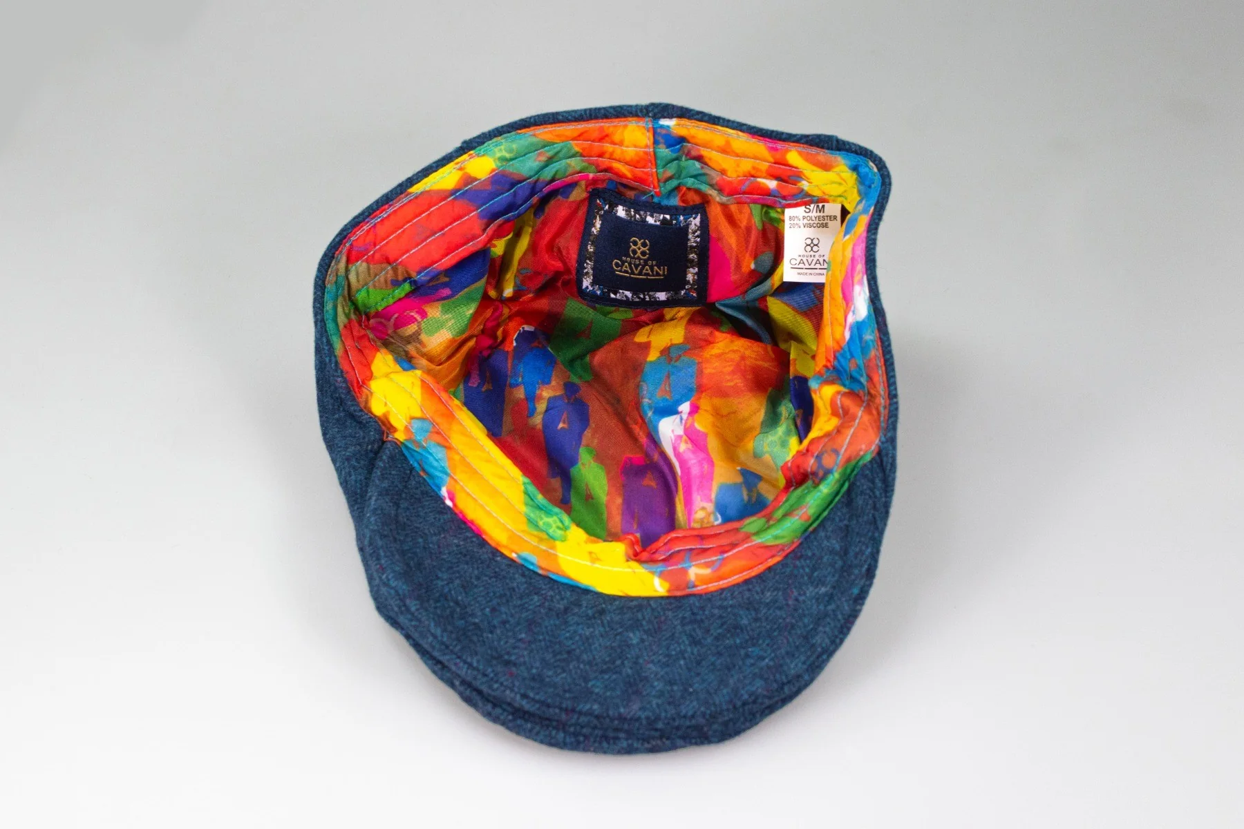 Men's Tweed Wool Blue Flat Cap - CARNEGI - Blue - Image 3