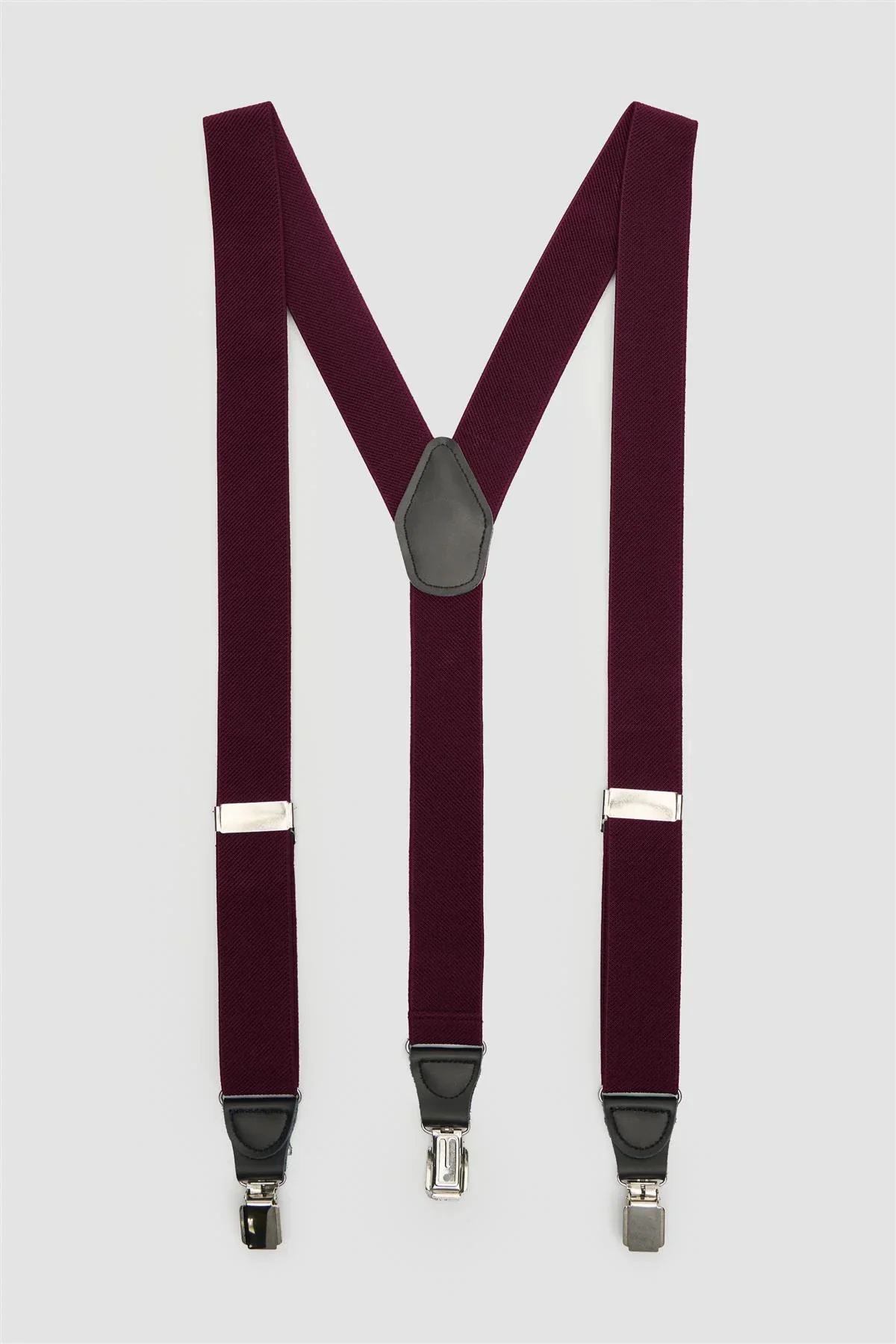 Men’s Clip-On Braces with Adjustable Straps - Wine - Image 5