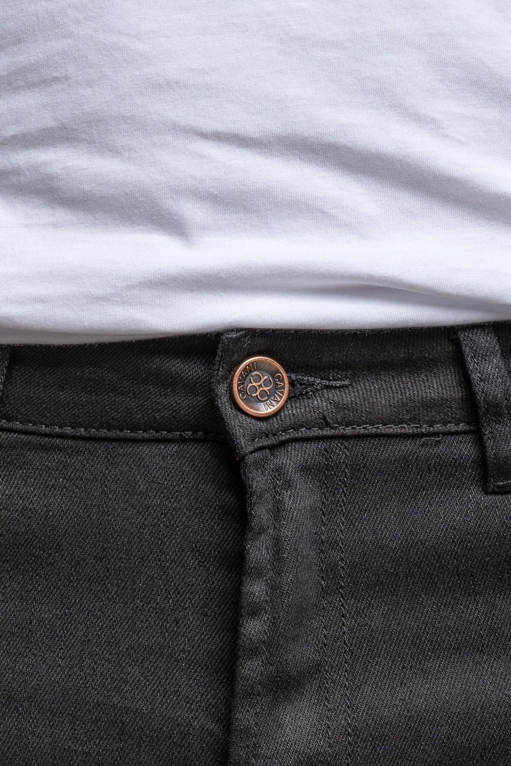 Men's Cotton Slim Fit Stretch Denim Jeans - MILANO - Black - Image 5