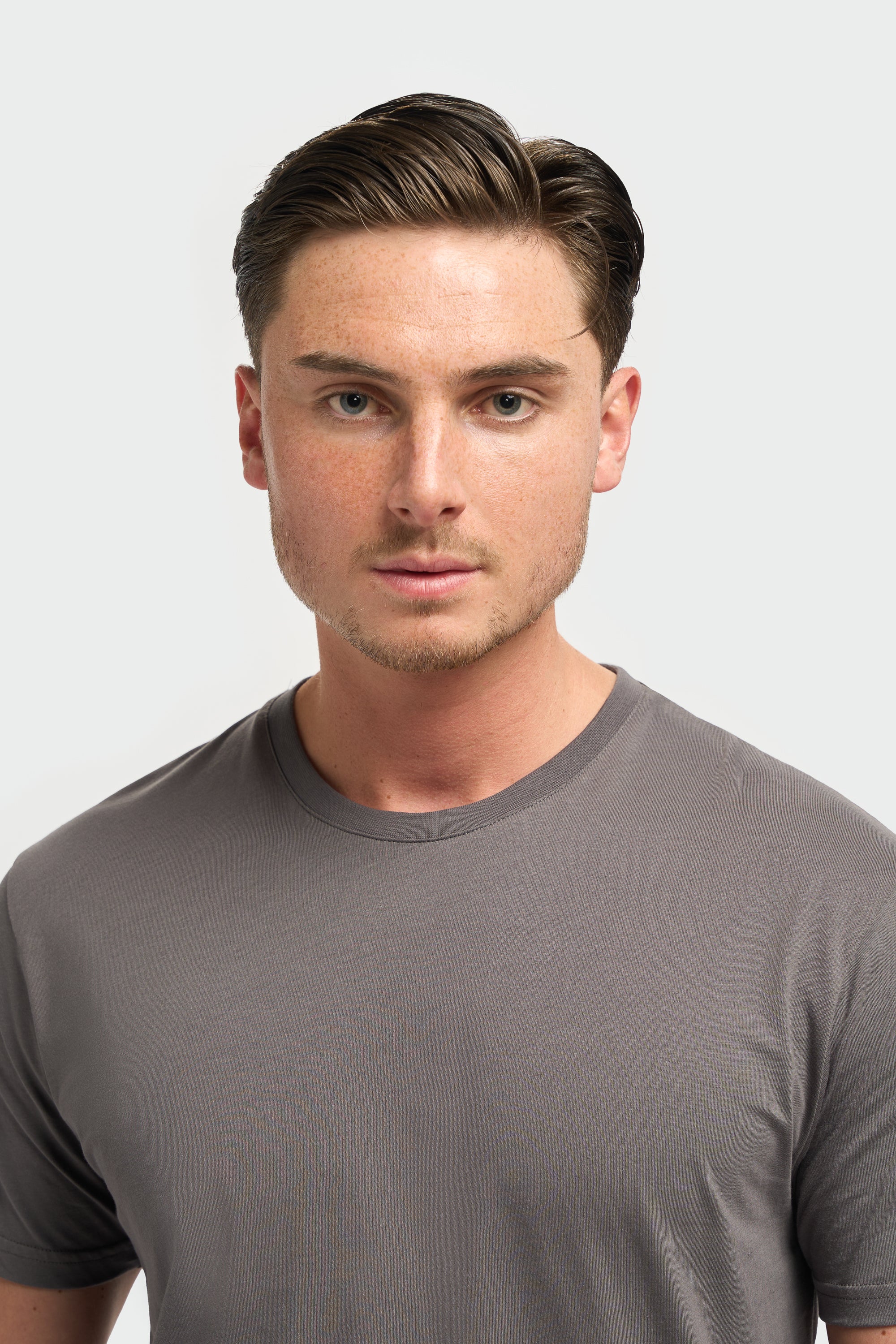 Men’s Cotton Crew Neck T-Shirt - Sanchez - Charcoal Grey - Image 4