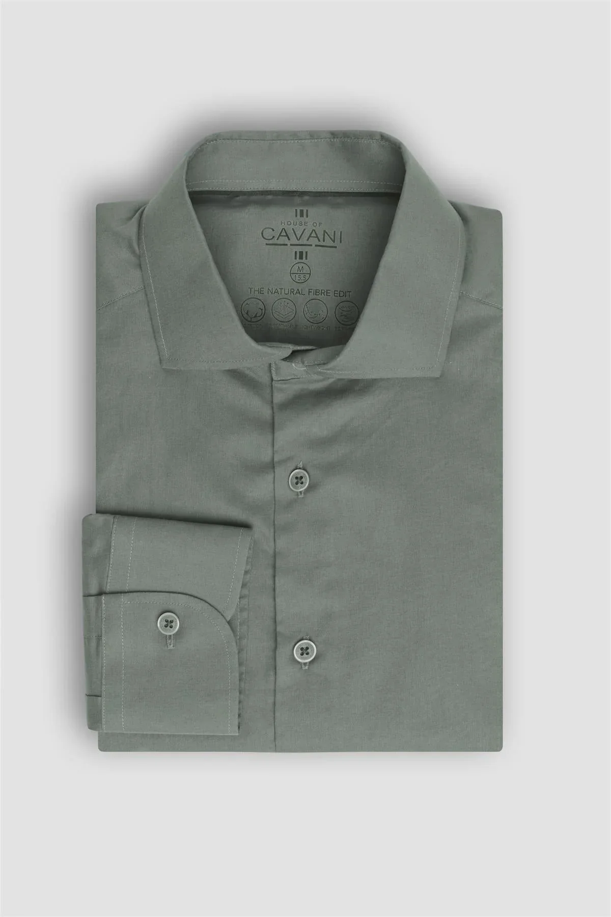 Men’s Cotton Long Sleeve Formal Shirt - Flamino Pine - Image 4