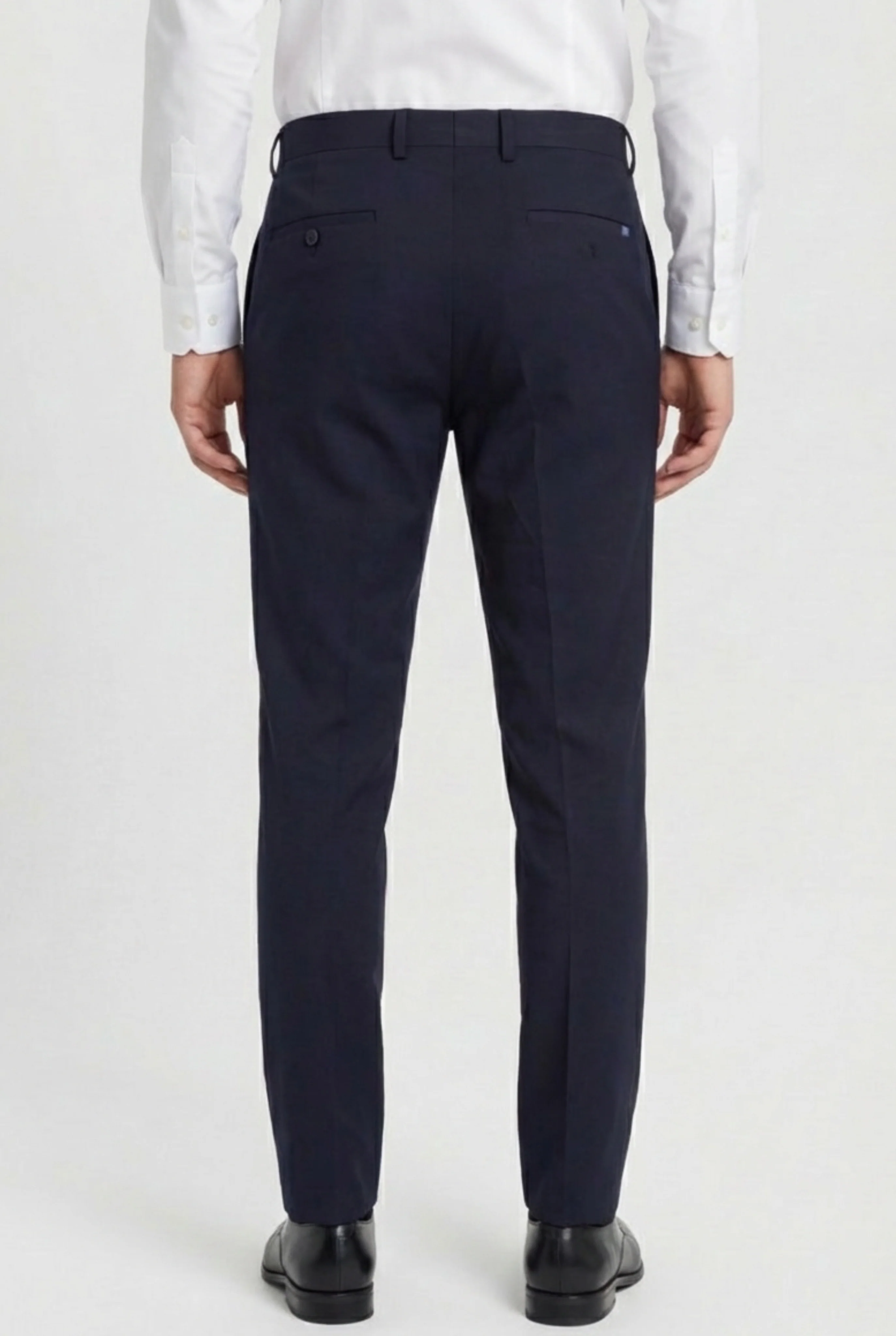 Men’s Cotton Regular Fit Chino Trousers - Zack - Black - Image 4