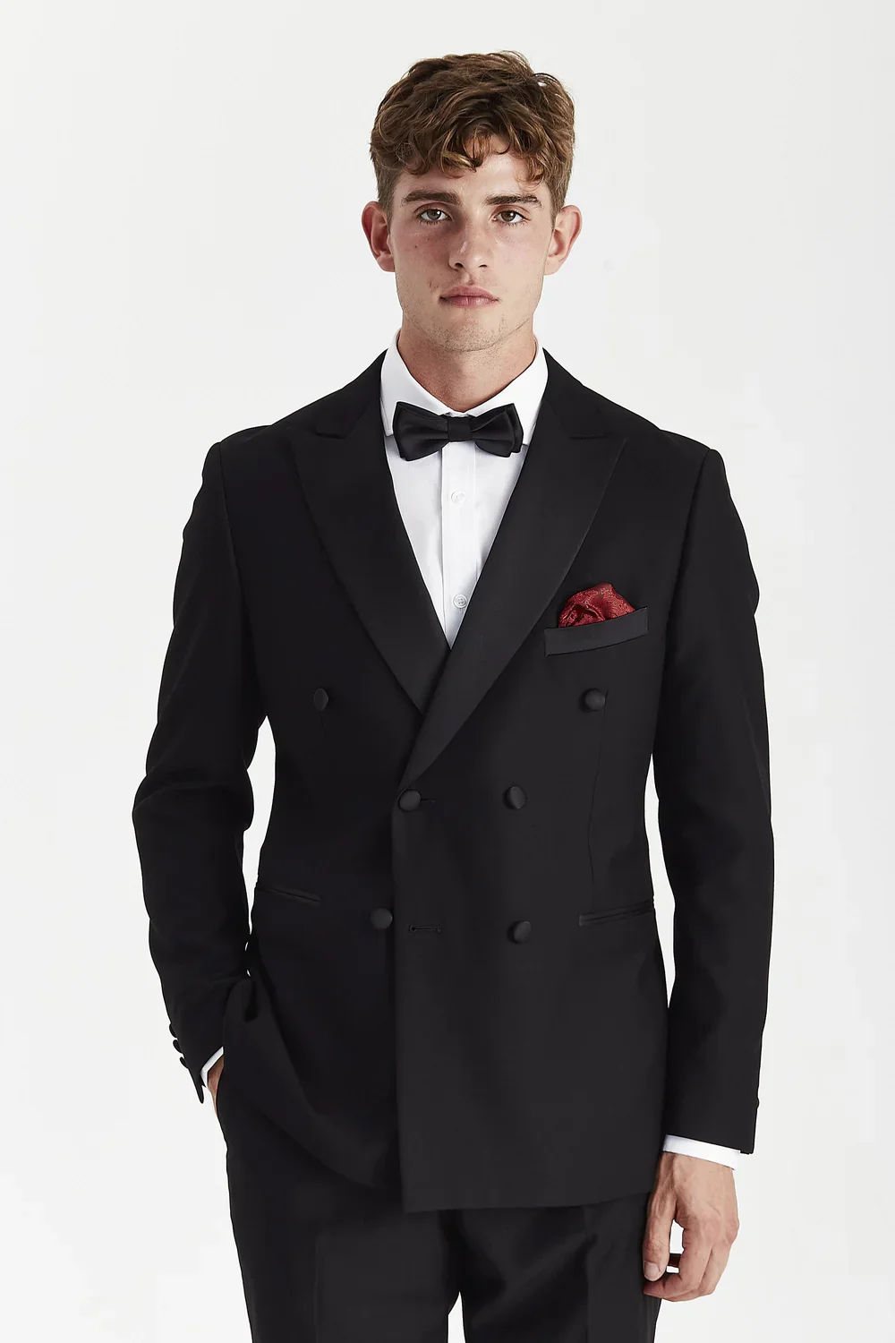 Men’s Double Breasted Tuxedo Dinner Jacket - Harry - Black
