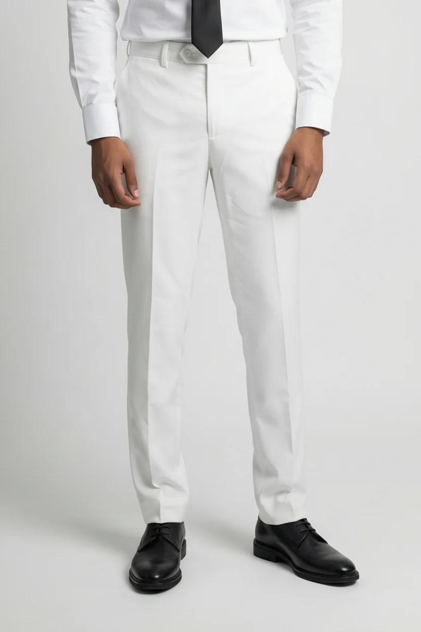 Men’s Formal Dress Trousers - Santiago - Off White