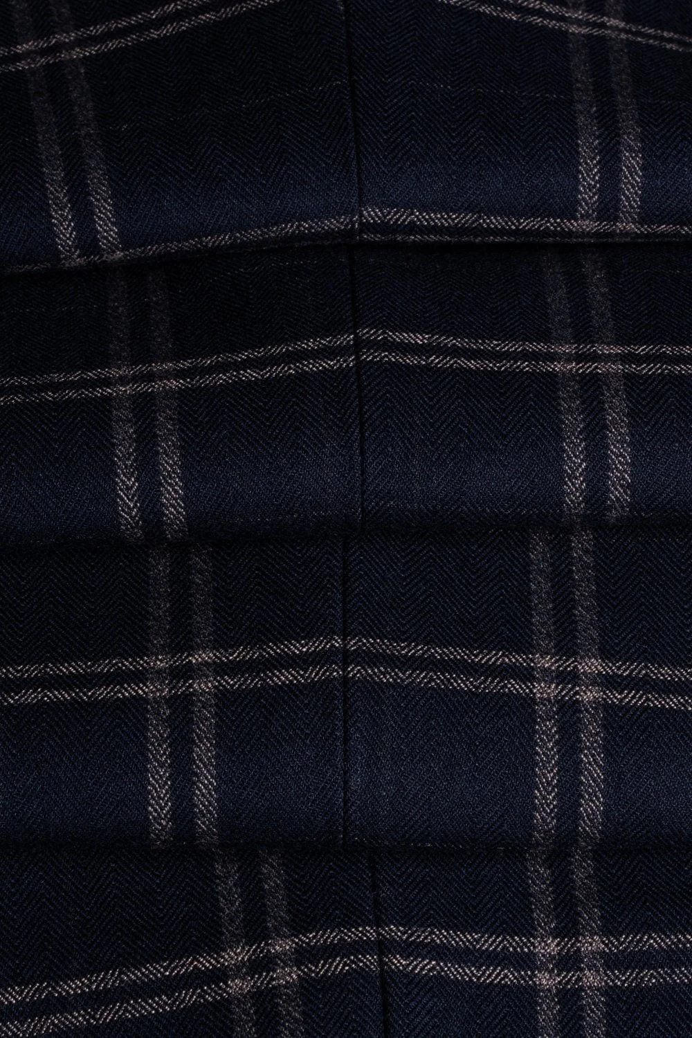 Men's Retro Check Navy Trousers - HARDY - Navy Blue - Image 5