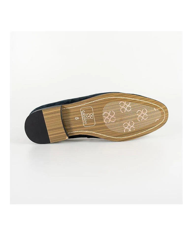 Men's Italian Couture Velvet Slip On Loafer - MILAN - Black - Image 5