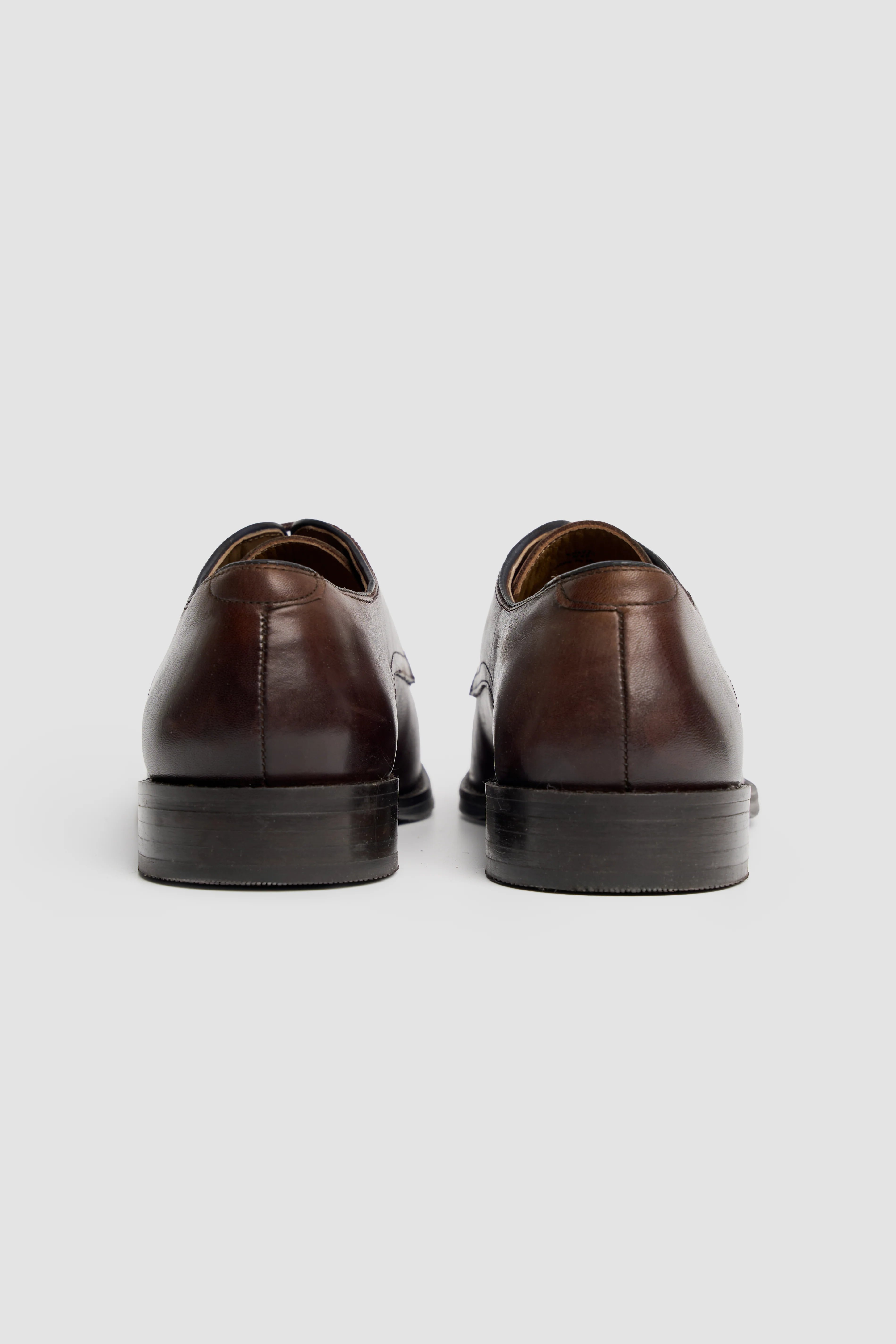 Men’s Leather Lace Up Derby Dress Shoes - Taylor - Chocolate Brown - Image 4