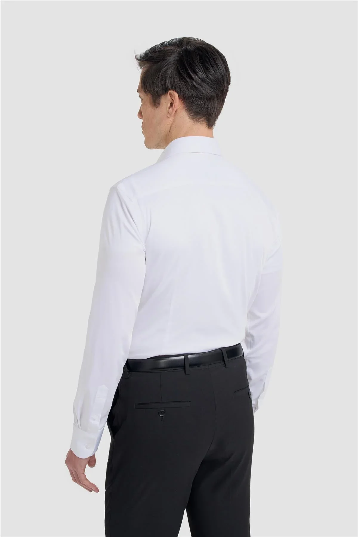 Men’s Long Sleeve Formal Shirt - Varano - White - Image 3