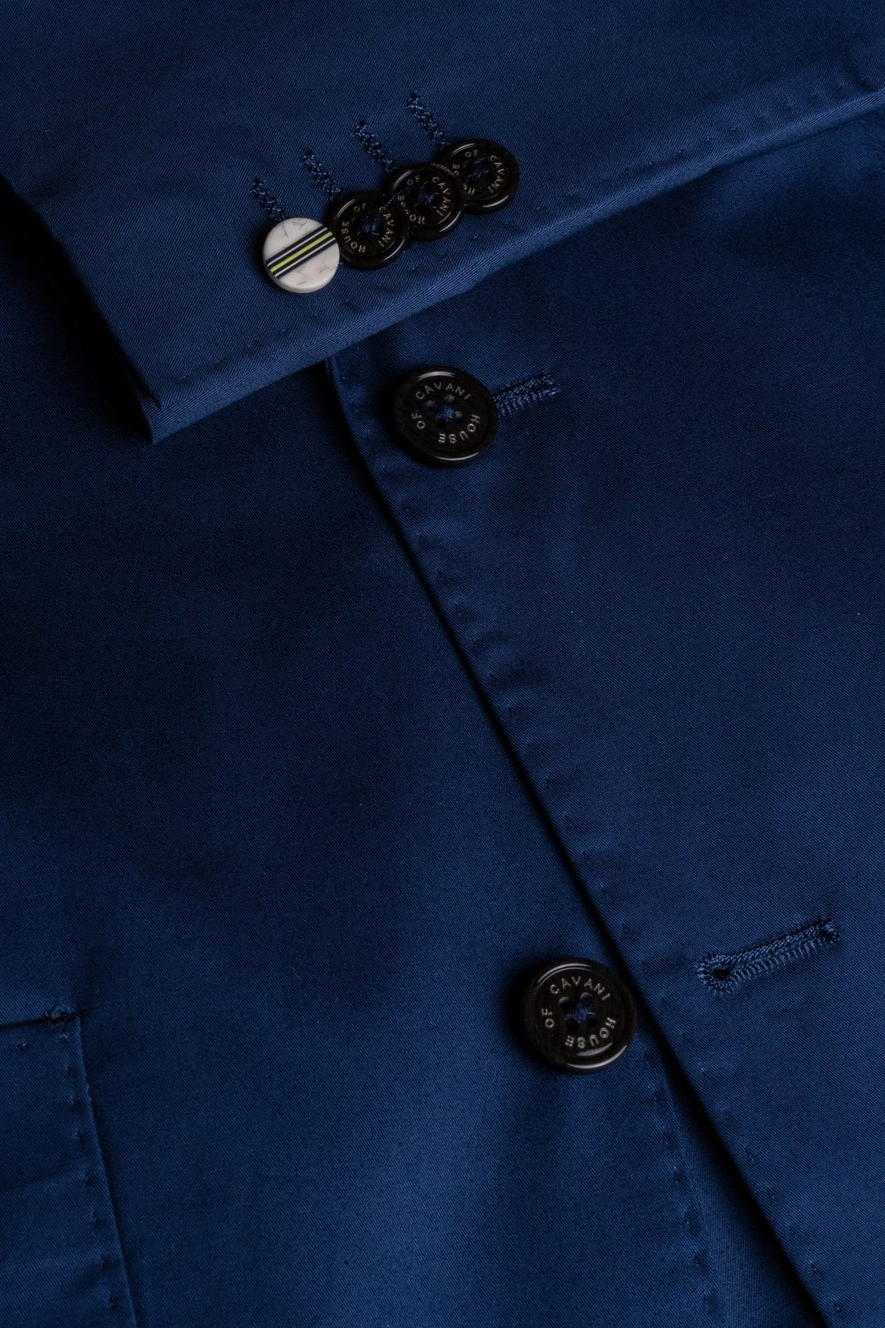 Men's Cotton Slim Fit Formal Suit - MARIO - Electric Blue - Image 10