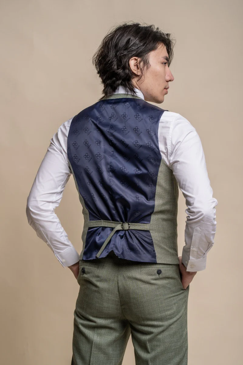 Men's Slim Fit Formal Suit - MIAMI - Sage Green - Image 6