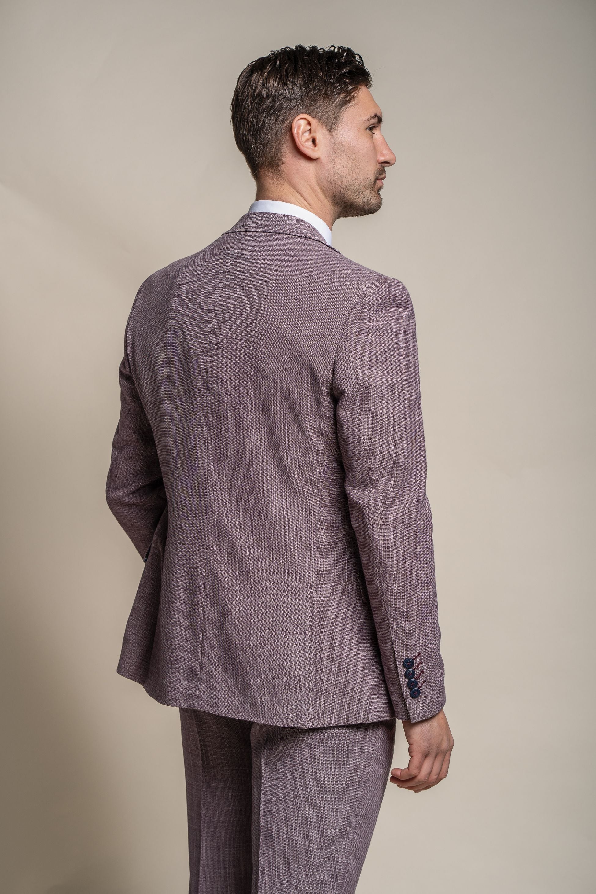 Men's Slim Fit Suit Jacket - MIAMI - Lilac - Image 3