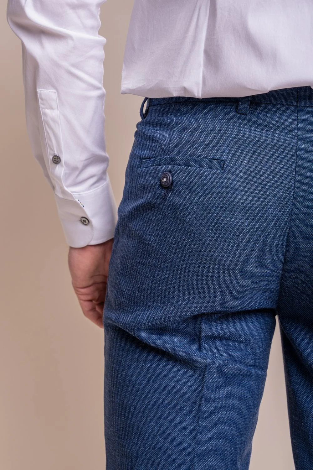 Men's Slim Fit Formal Trousers - MIAMI - Blue - Image 5