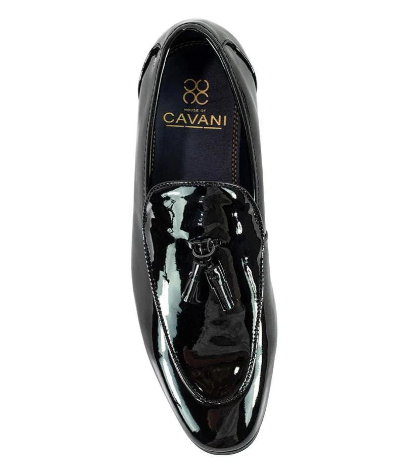 Men's Patent Black Tuxedo Shoes - WALTER - Black - Image 2