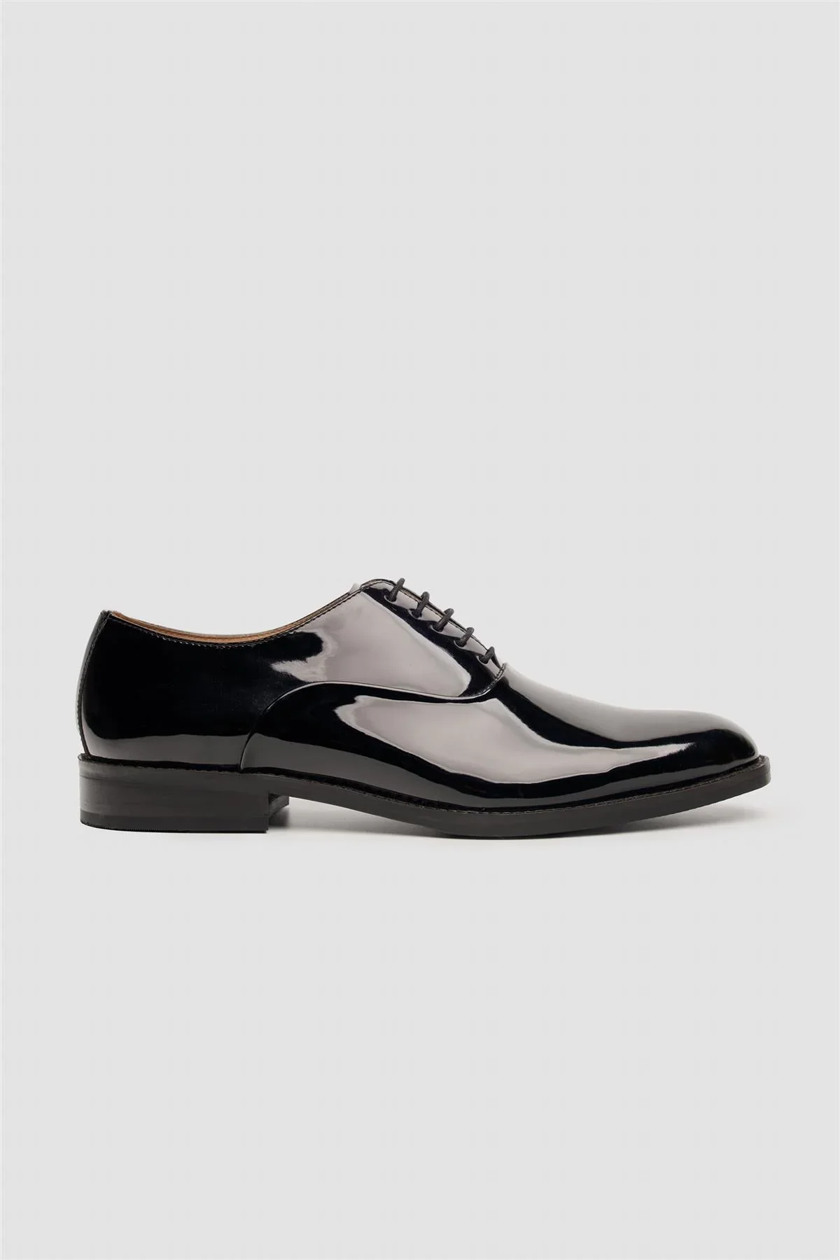 Men’s Patent Black Oxford Shoes - Lanza - Image 2