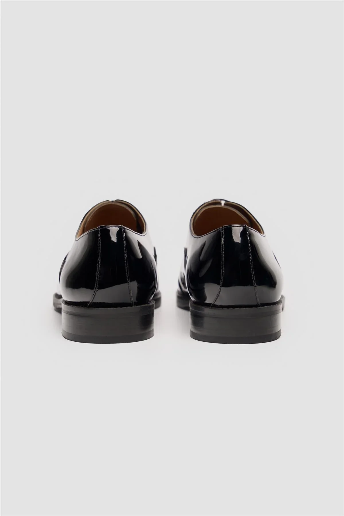 Men’s Patent Black Oxford Shoes - Lanza - Image 3