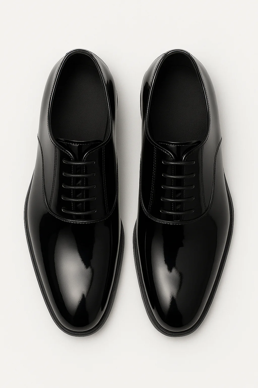 Men’s Patent Oxford Dress Shoes - Soho - Black - Image 2