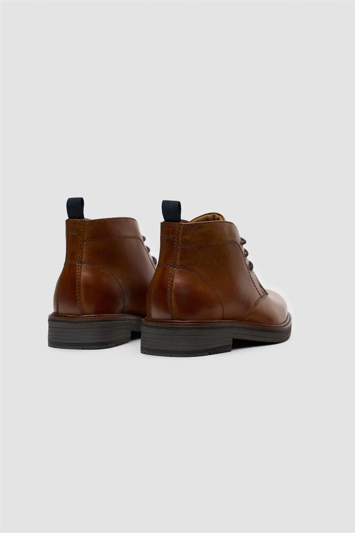 Men’s Polished Leather Chukka Boots - Austin -Tan - Image 3