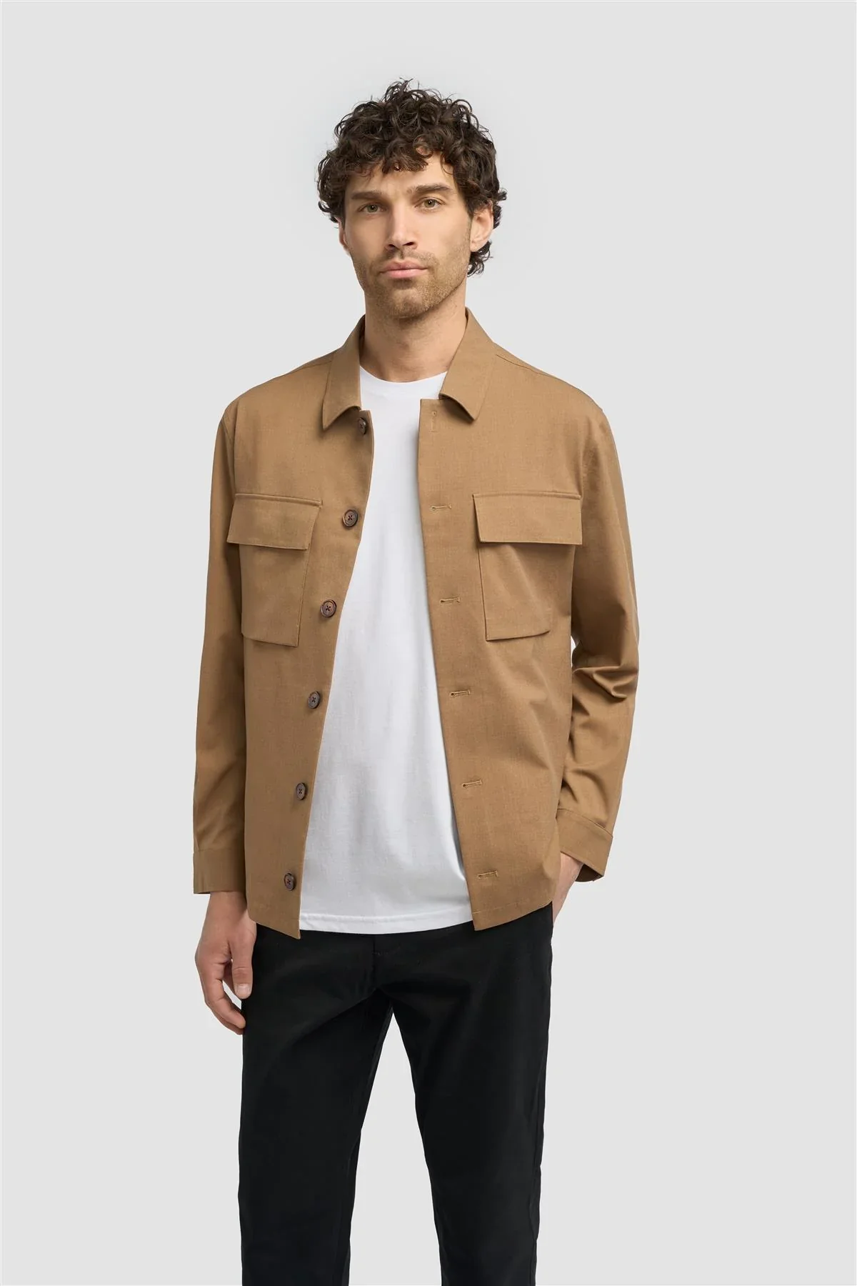 Men’s Regular Fit Overshirt - Danilo - Sierra