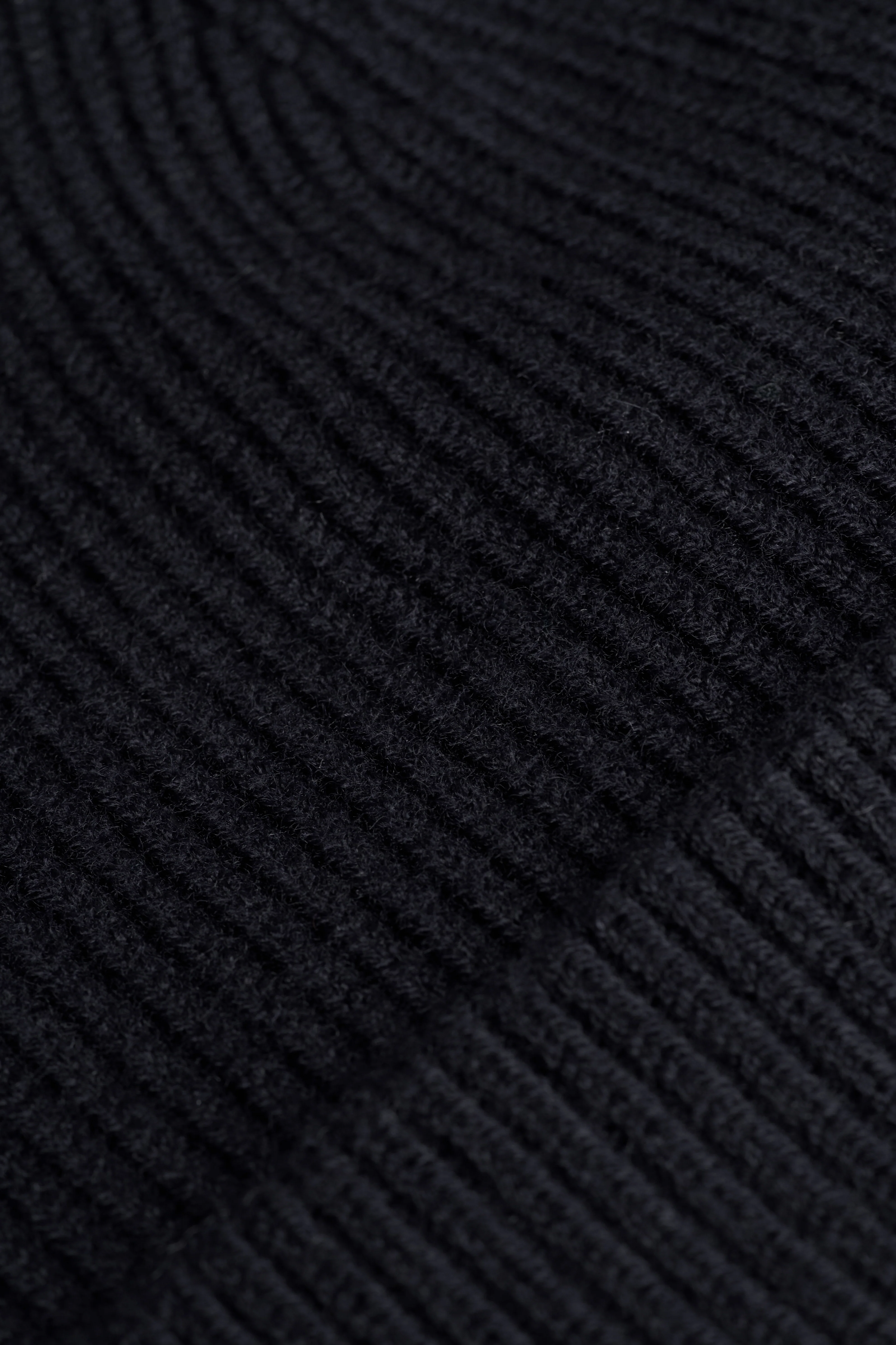 Men’s Rib Knit Cuffed Beanie Hat - Navy - Image 2