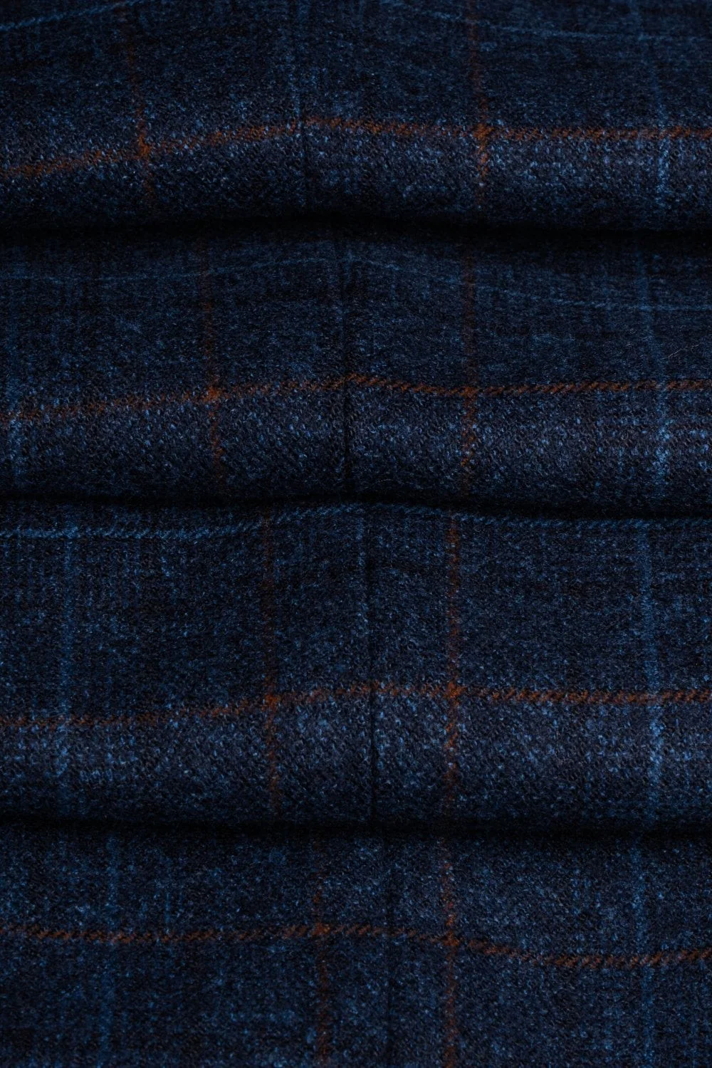 Men's Windowpane Check Tweed Blue Trousers - CODY - Blue - Image 6