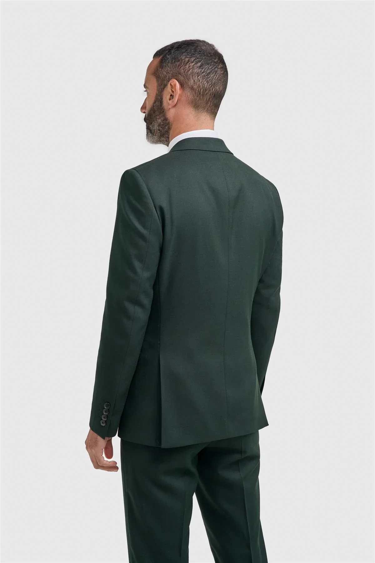 Men’s Slim Fit Formal Blazer - Malibu – Forest Green - Image 3