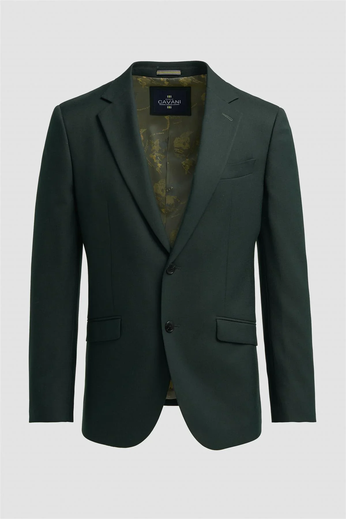 Men’s Slim Fit Formal Blazer - Malibu – Forest Green - Image 4
