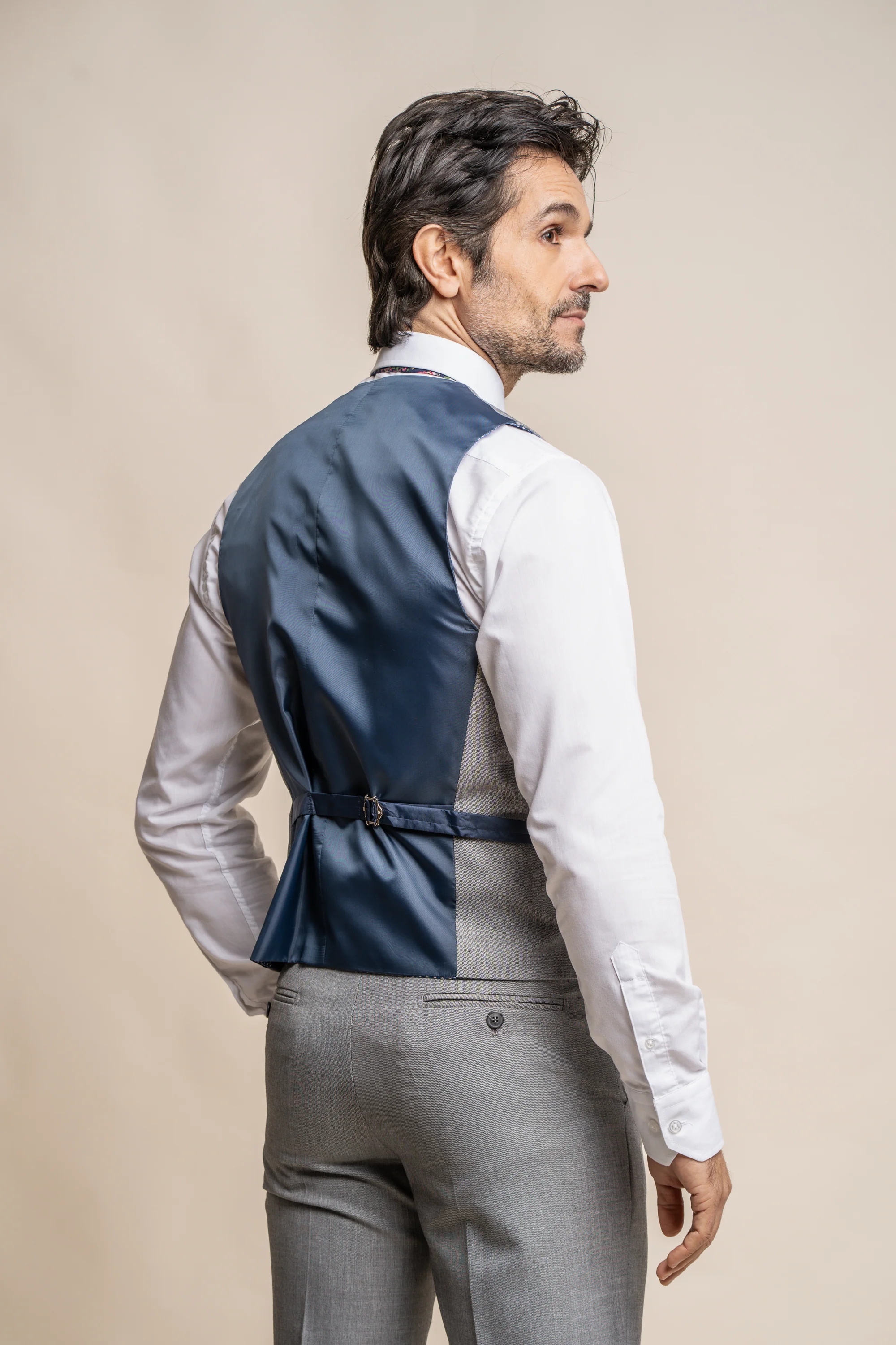 Men's Slim Fit Suit - REEGAN - Light Grey - Image 7
