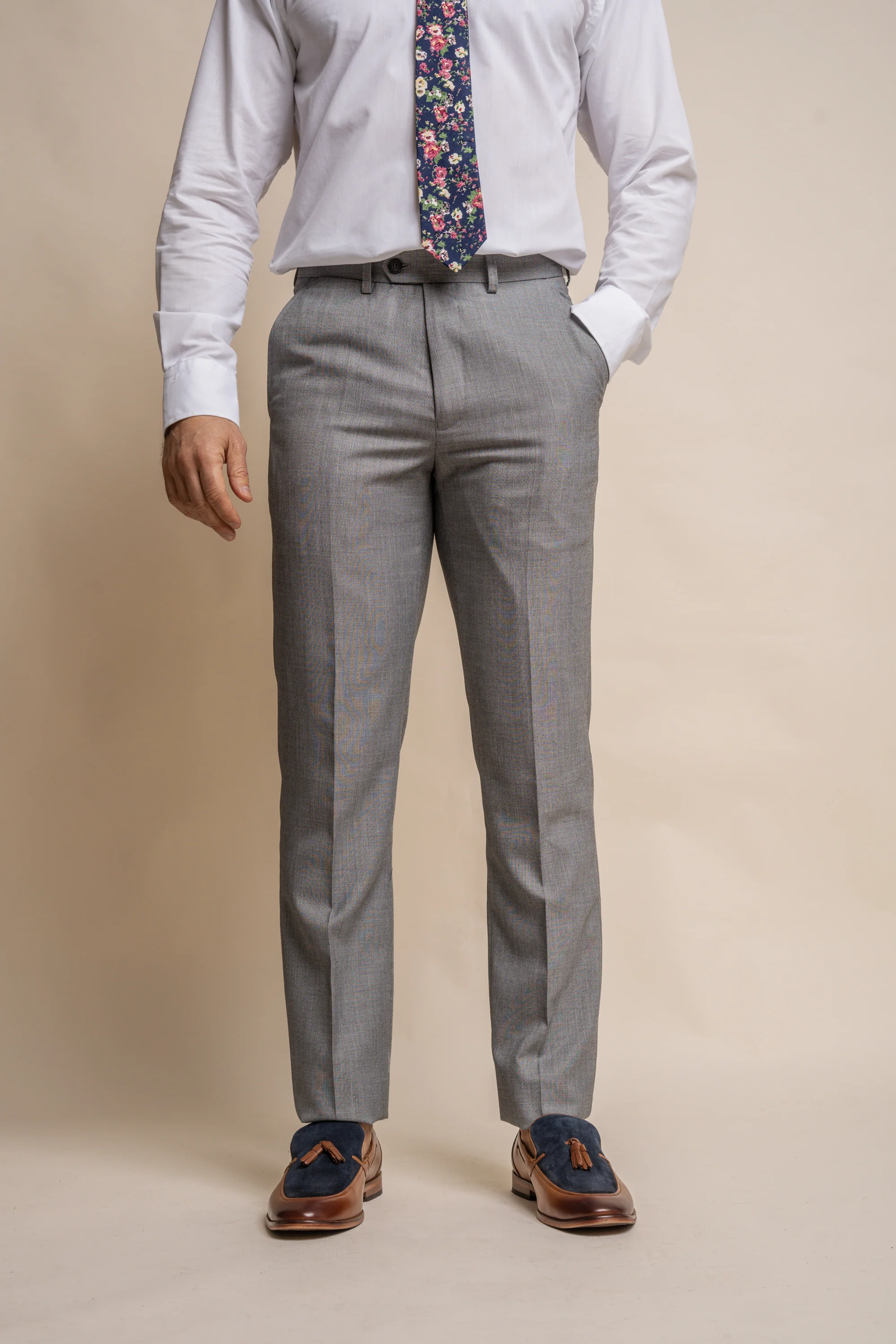 Men's Slim Fit Suit - REEGAN - Light Grey - Image 8