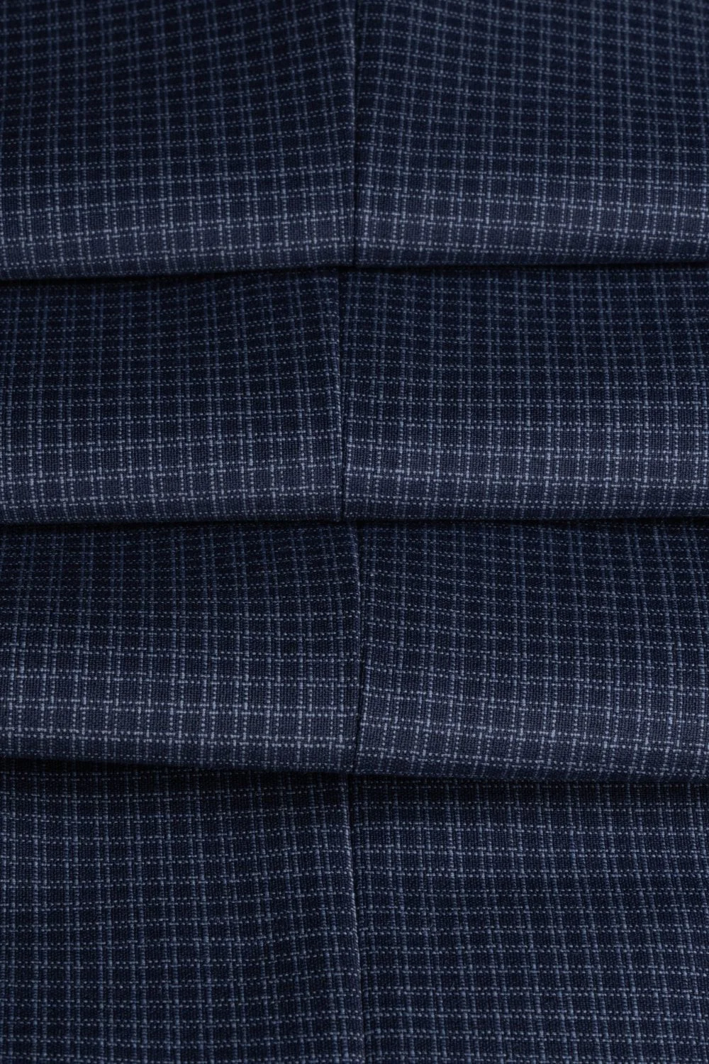 Men's Wool Blend Slim Fit Suit Jacket- BOND - Navy Check - Image 4