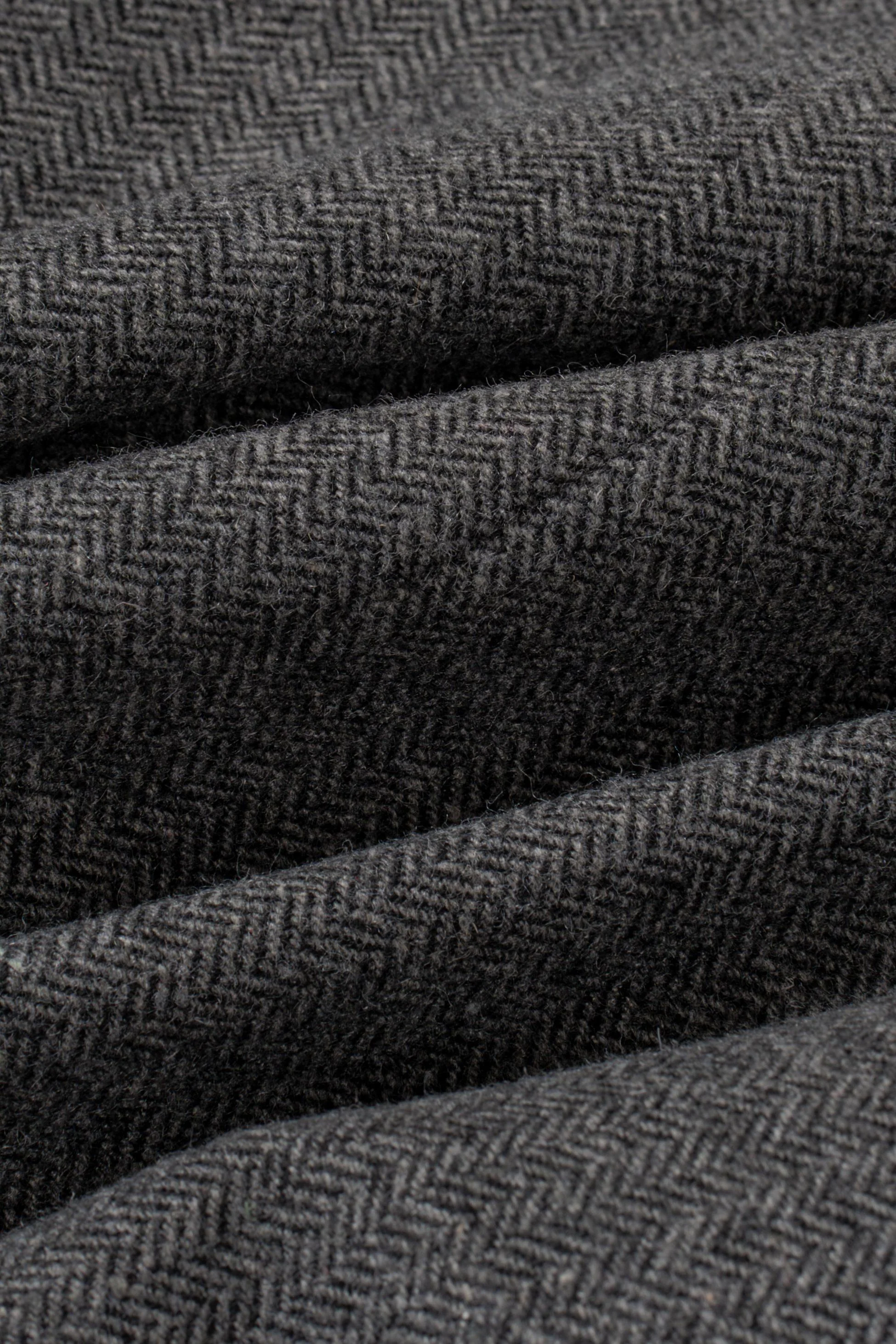 Men's Herringbone Tweed Slim Fit Suit Jacket - MARTEZ - Grey - Image 4