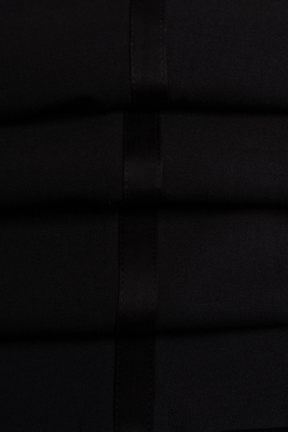 Men's Slim Fit Wool Blend Tuxedo Trousers - ASPEN - Black - Image 5