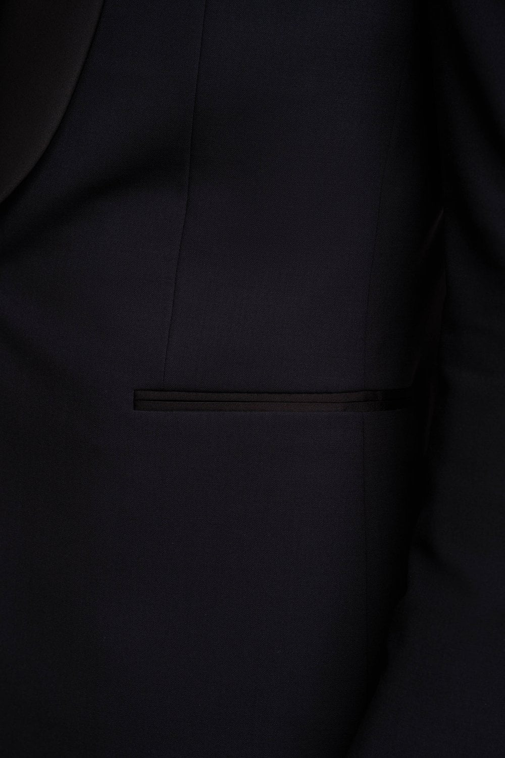 Men's Slim Fit Wool Blend Tuxedo Trousers - ASPEN - Midnight Navy - Image 7