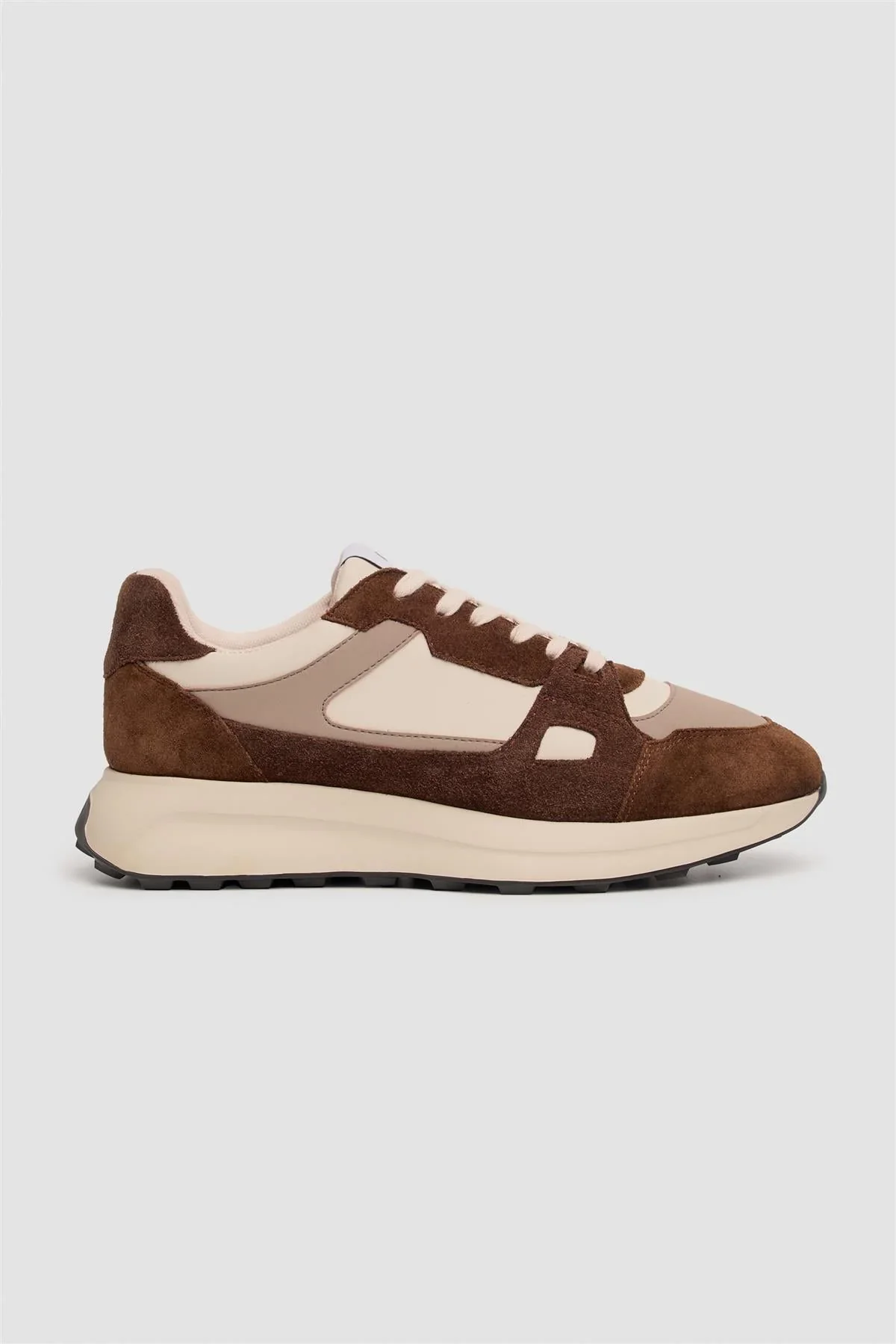 Men’s Suede-Accented Casual Trainers - Albany - Tan - Image 2