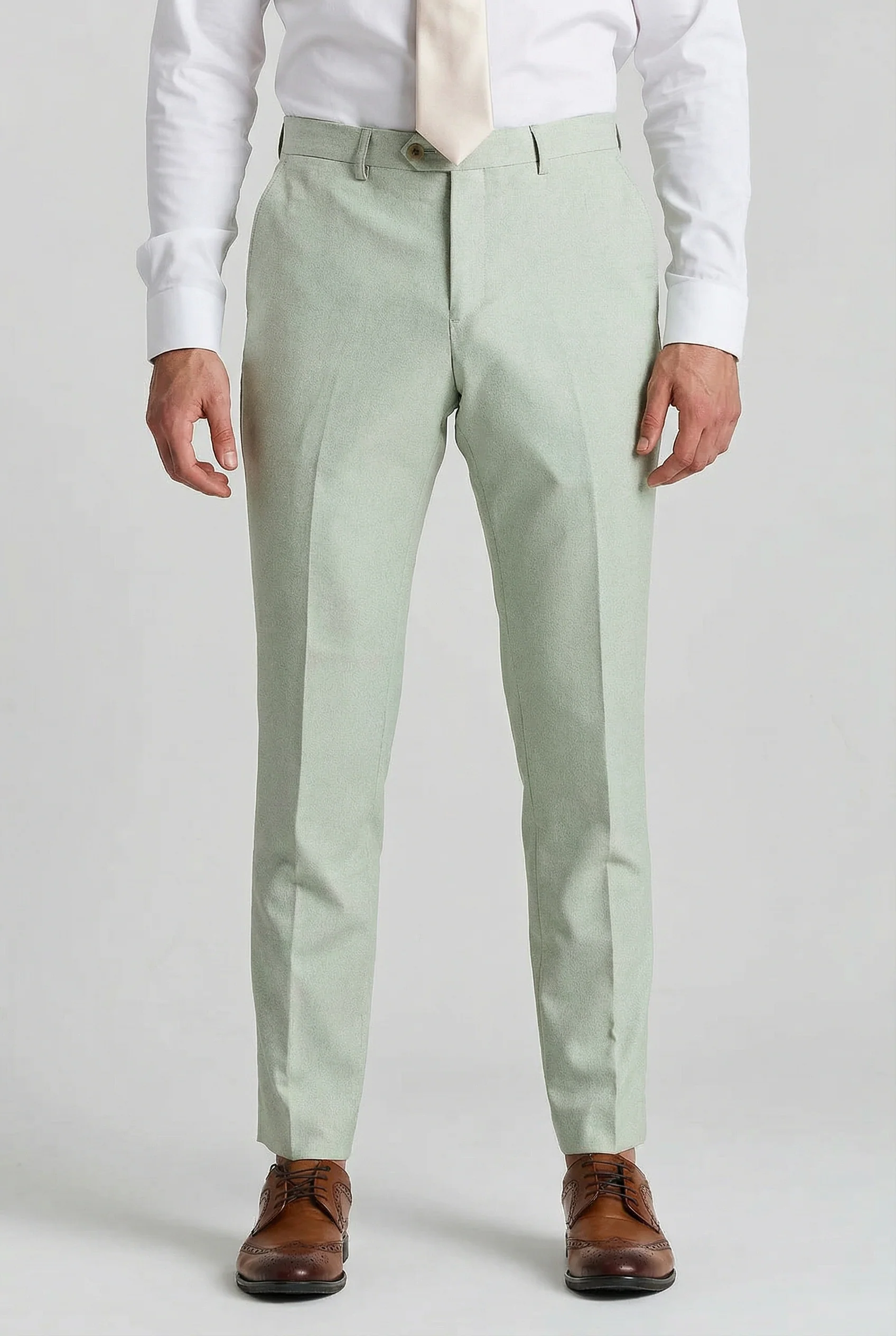 Men’s Tailored Fit Formal Trousers - Belmont - Sage Green