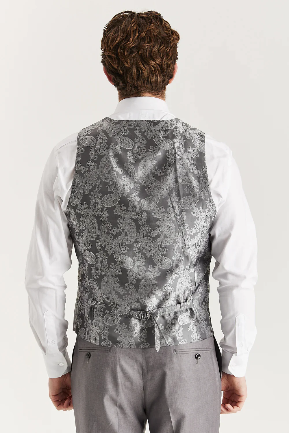 Men’s Tailored Fit Formal Waistcoat - Edward - Grey - Image 2