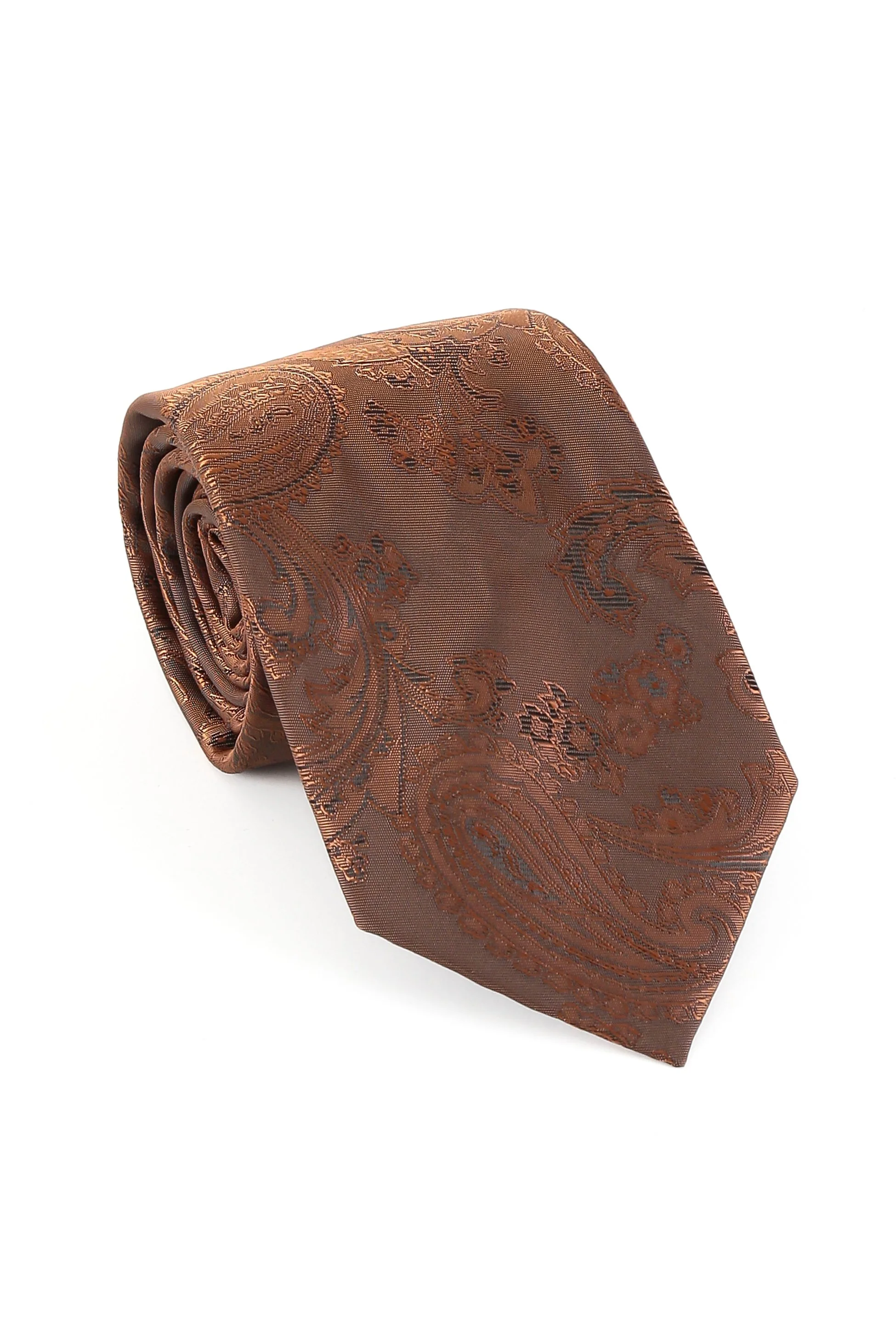 Men's Paisley Tie Cufflink Set - Brown - Image 4