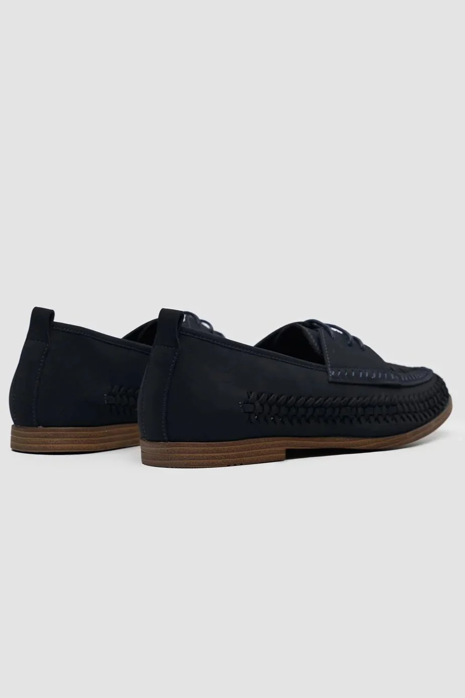 Men’s Woven Suede Dress Shoes - Calvina - Navy - Image 2