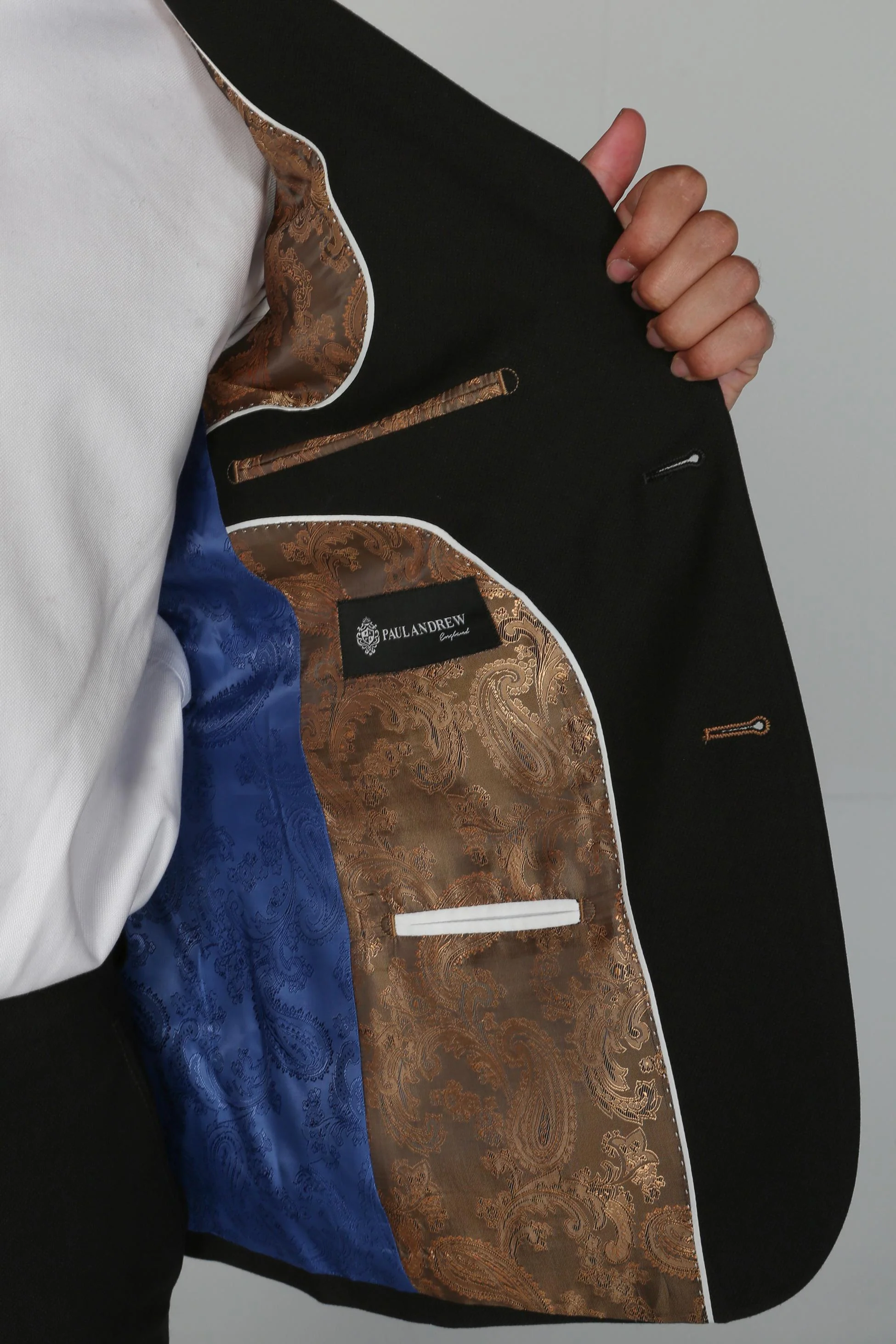 Men's Tailored Fit Suit Jacket - MAYFAIR - Black - Image 6