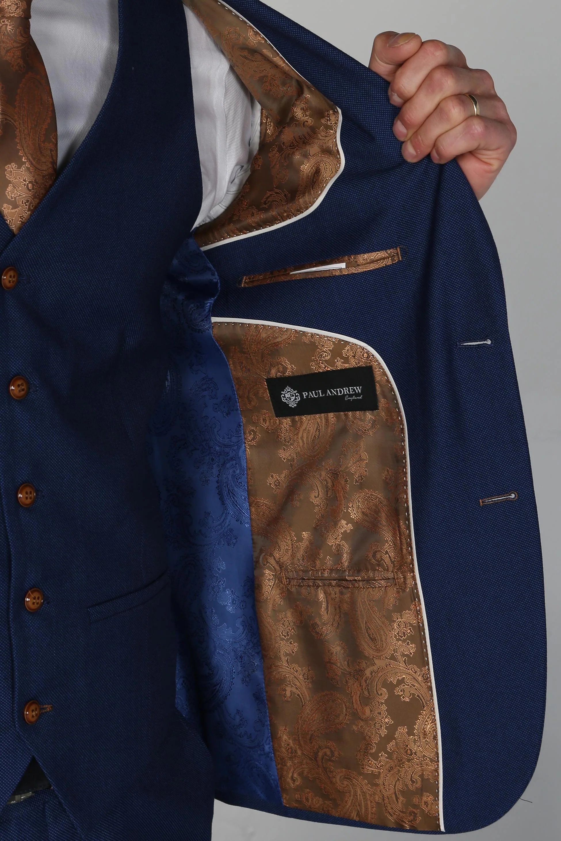 Men's Tailored Fit Suit Jacket - MAYFAIR - Blue - Image 4