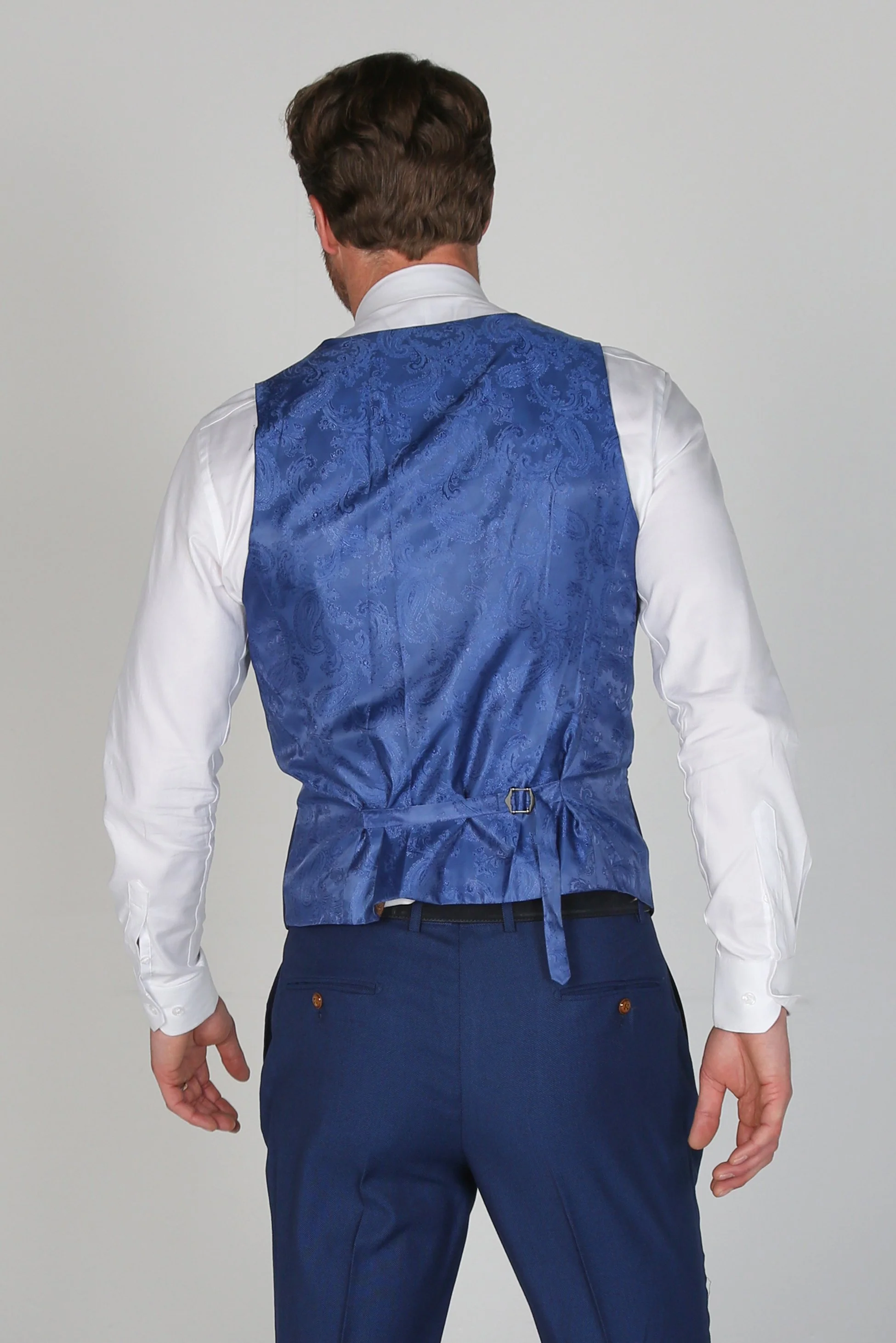 Men's Tailored Fit Single breasted Waistcoat - MAYFAIR - Blue - Image 3