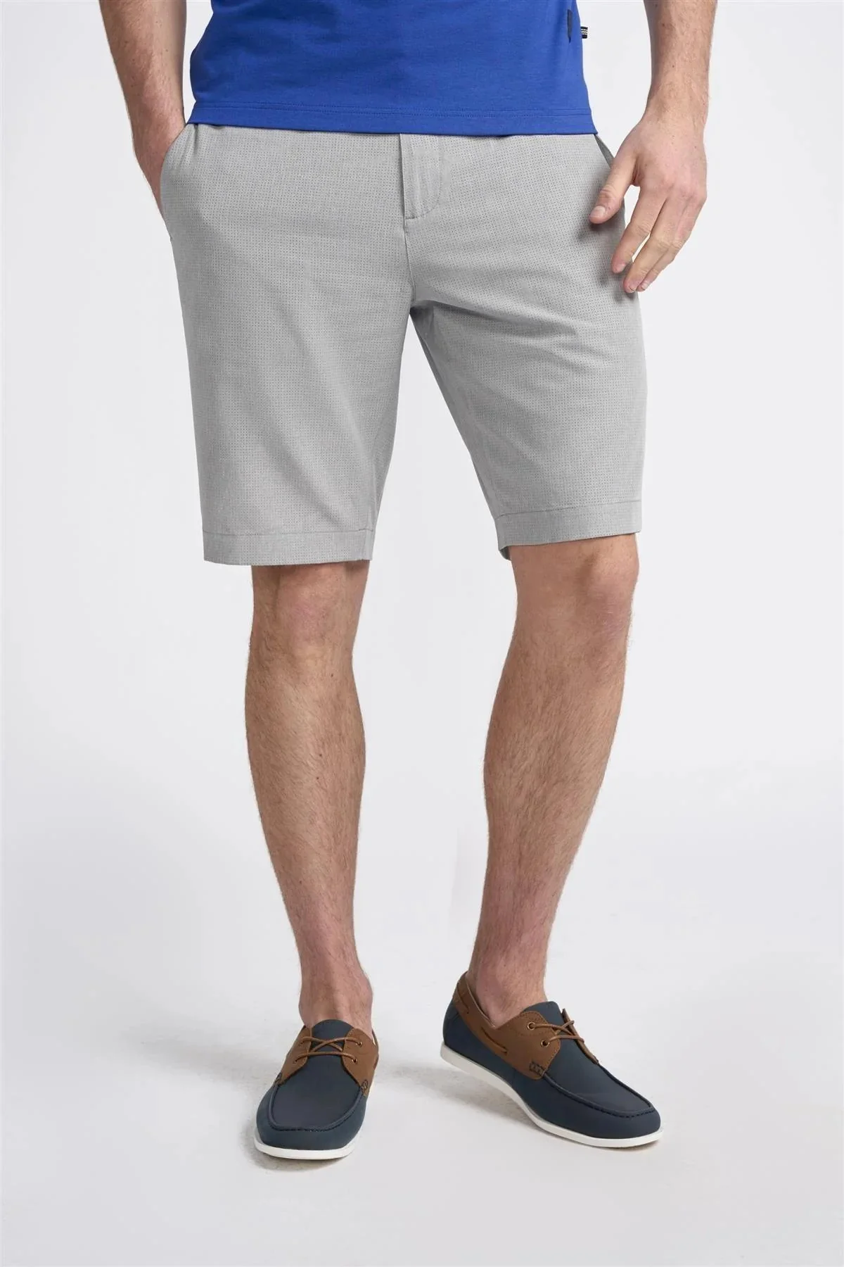 Men's Cotton Summer Essential Textured Short – DENVER - Grey