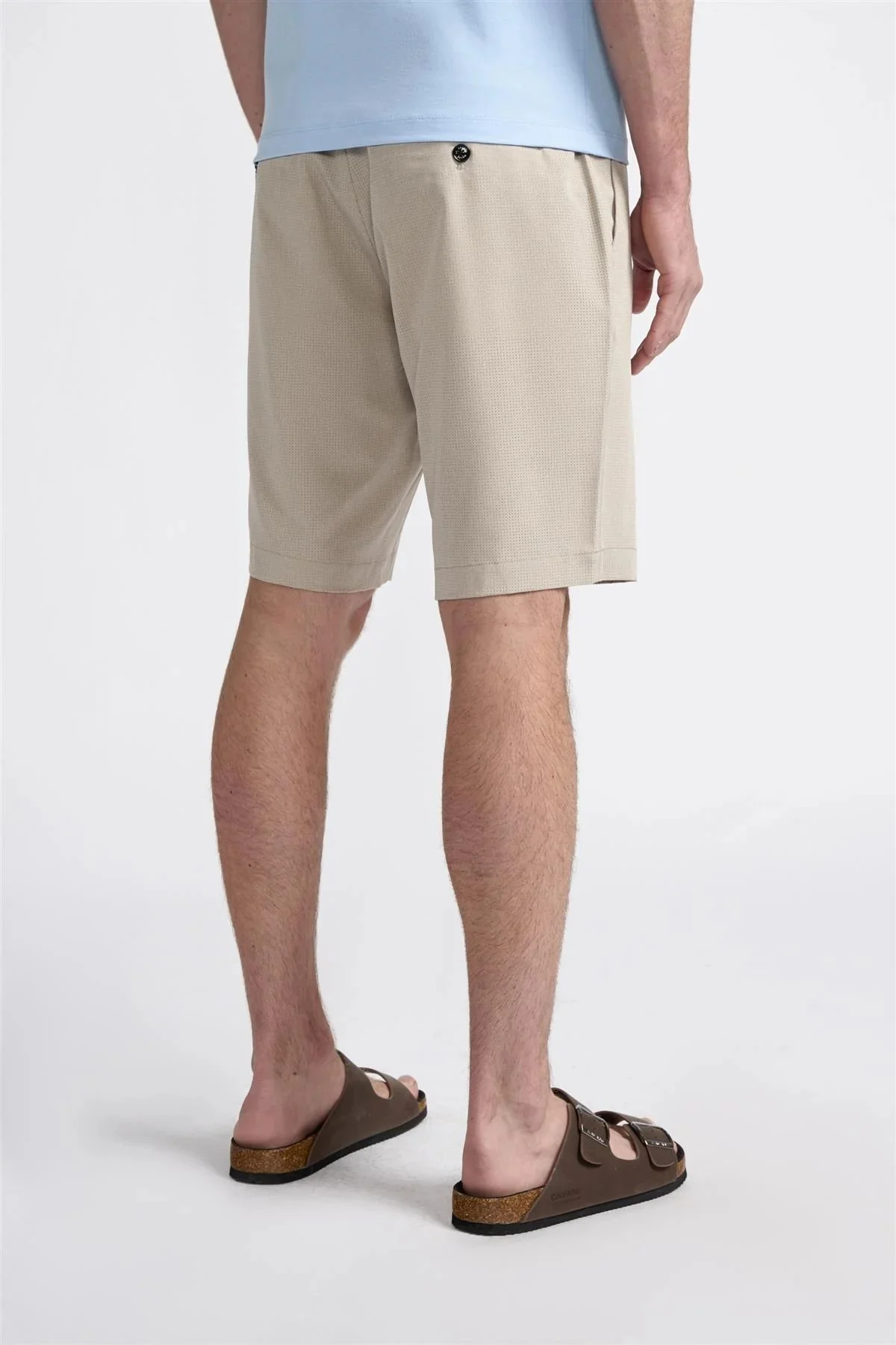 Men's Cotton Summer Essential Textured Short – DENVER - Slate - Image 3