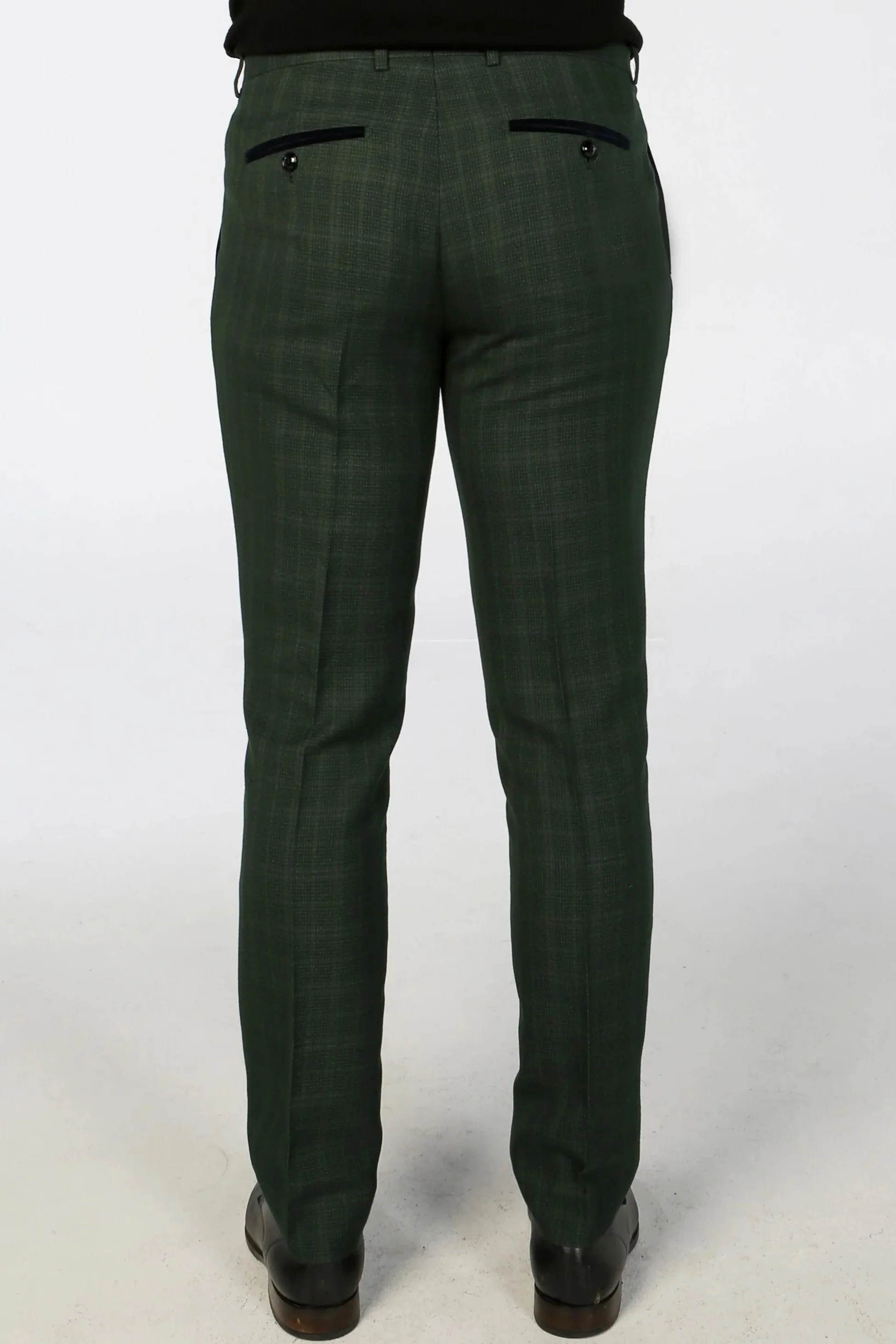 Men’s Tailored Fit Check Suit – LEO - Green - Image 9