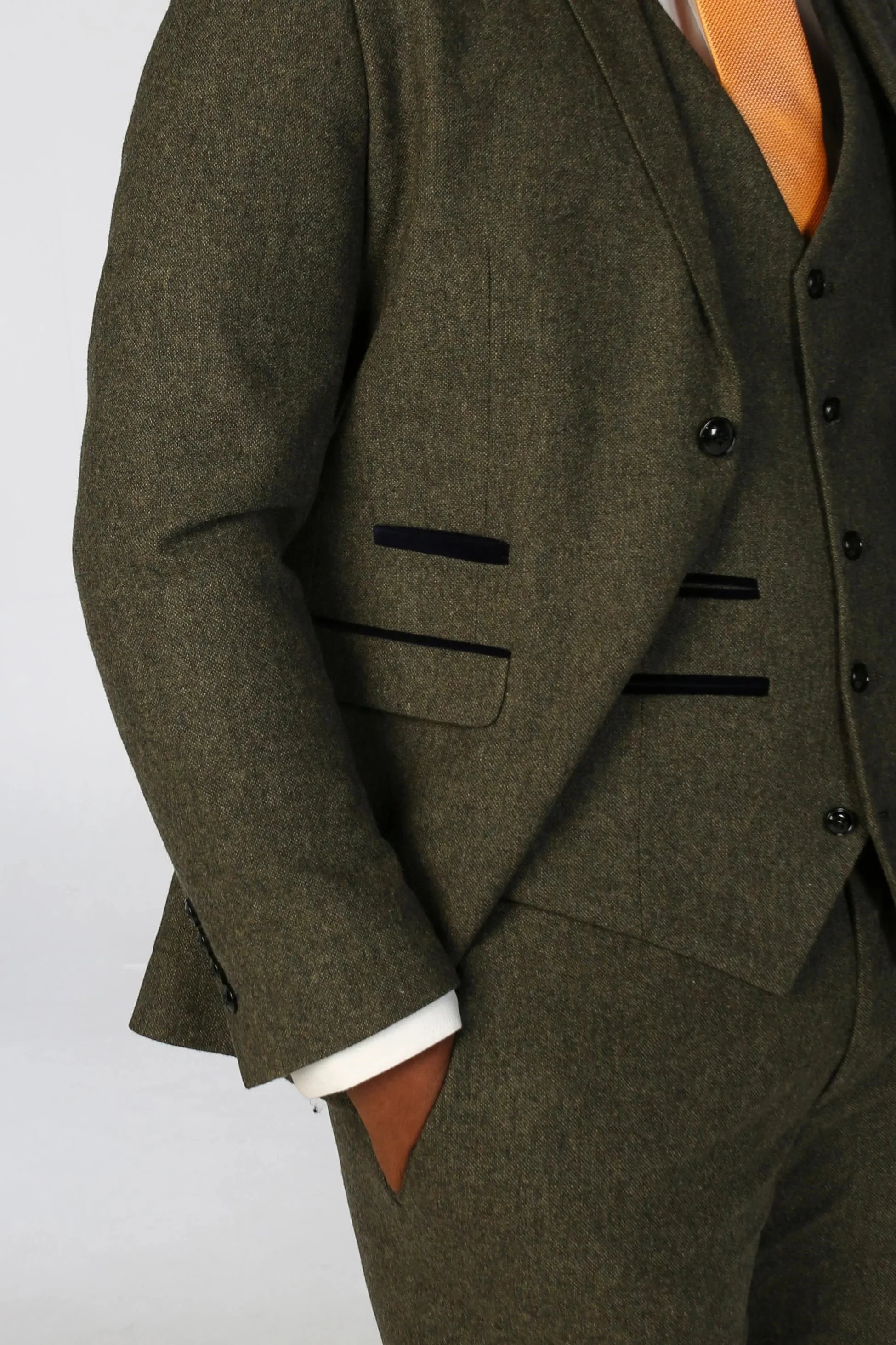 Men’s Tweed Wool Suit - OSCAR - Green - Image 4