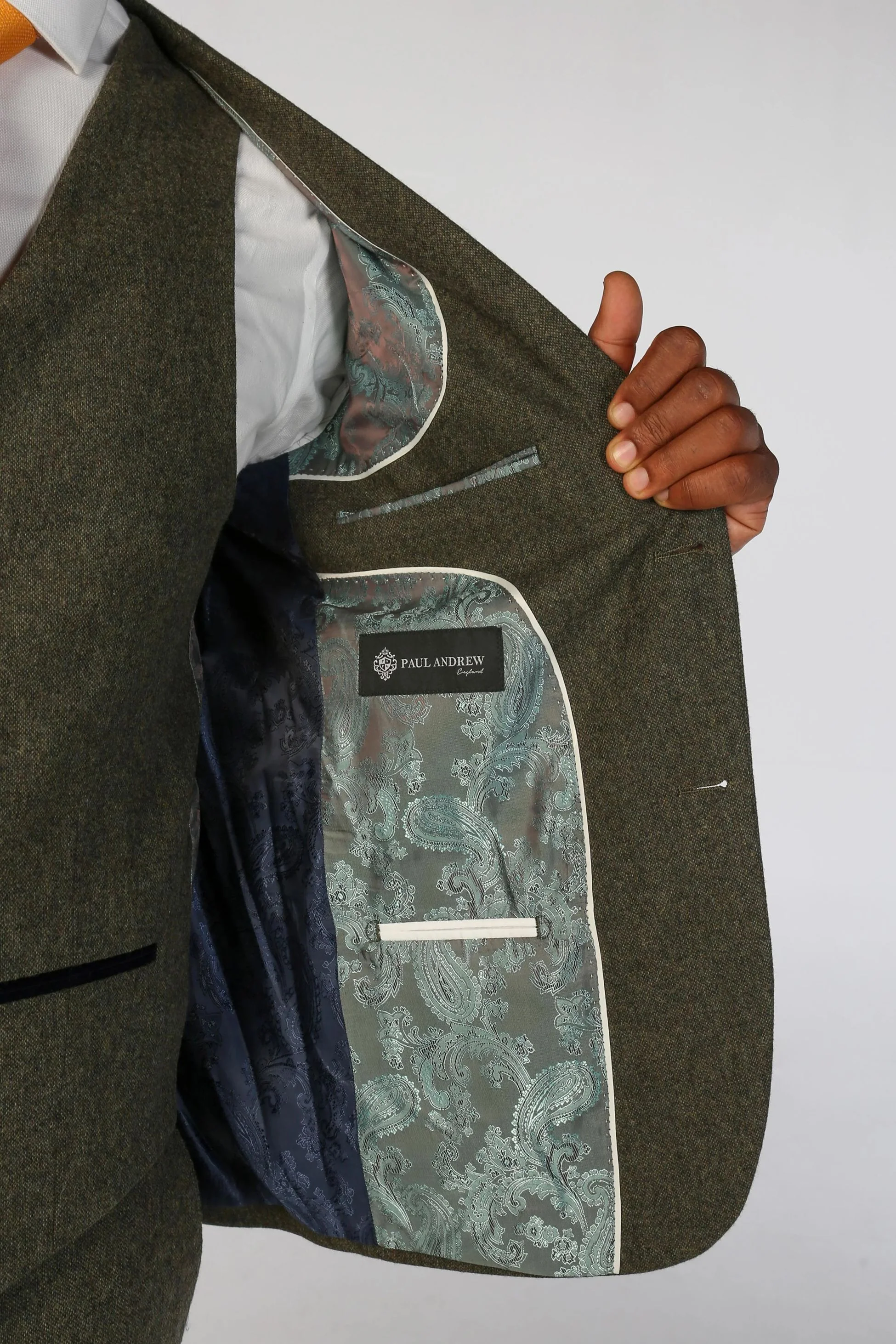 Men’s Tweed Wool Suit - OSCAR - Green - Image 5