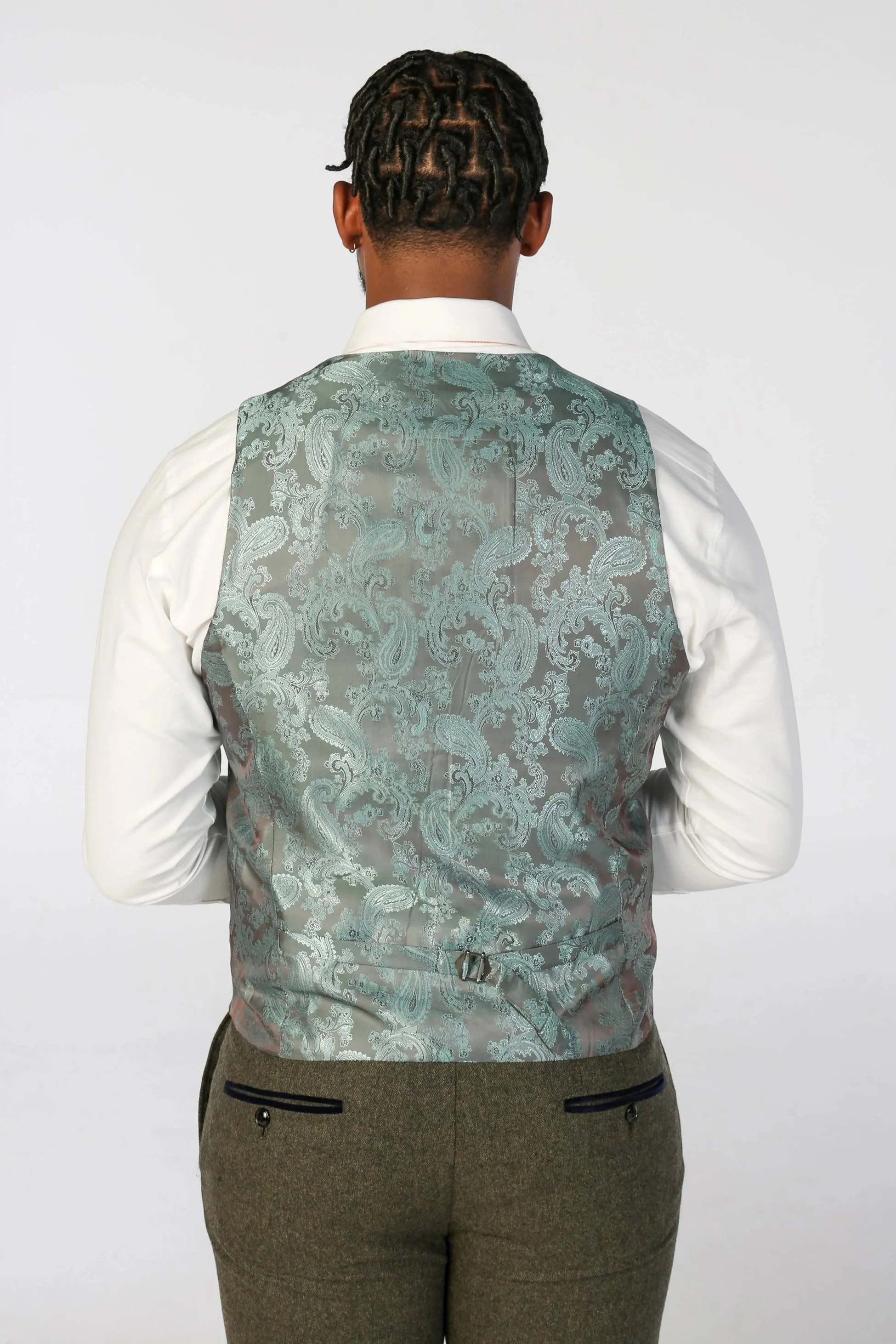 Men’s Tweed Wool Suit - OSCAR - Green - Image 7