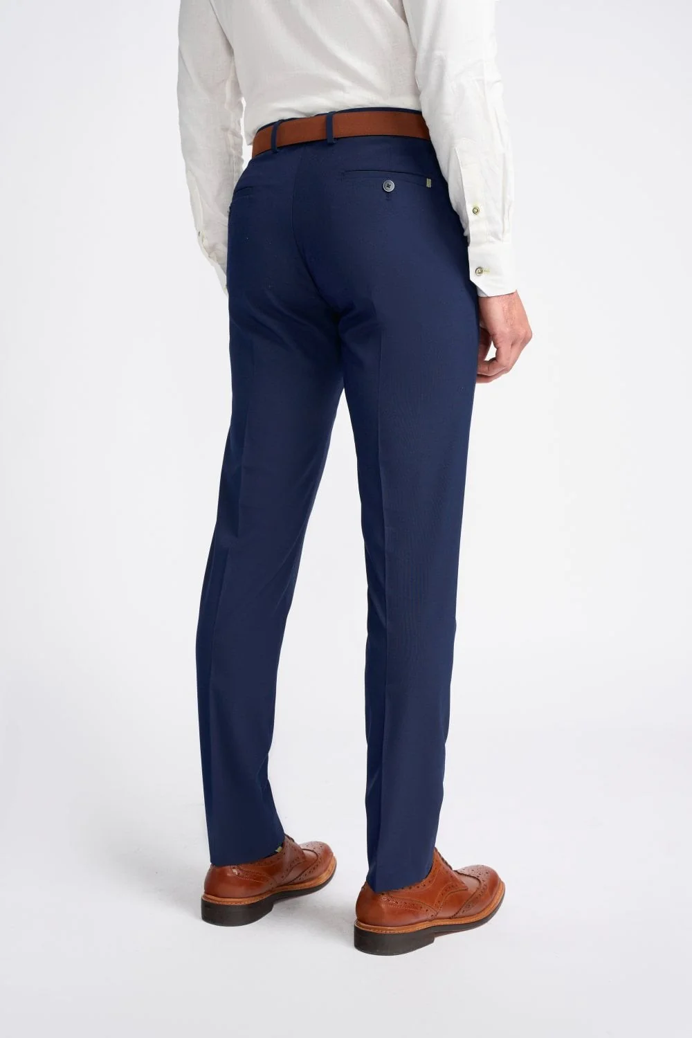 Men’s Wool Mix Double Breasted Slim Fit Suit – VICTORIOUS - Navy Blue - Image 6